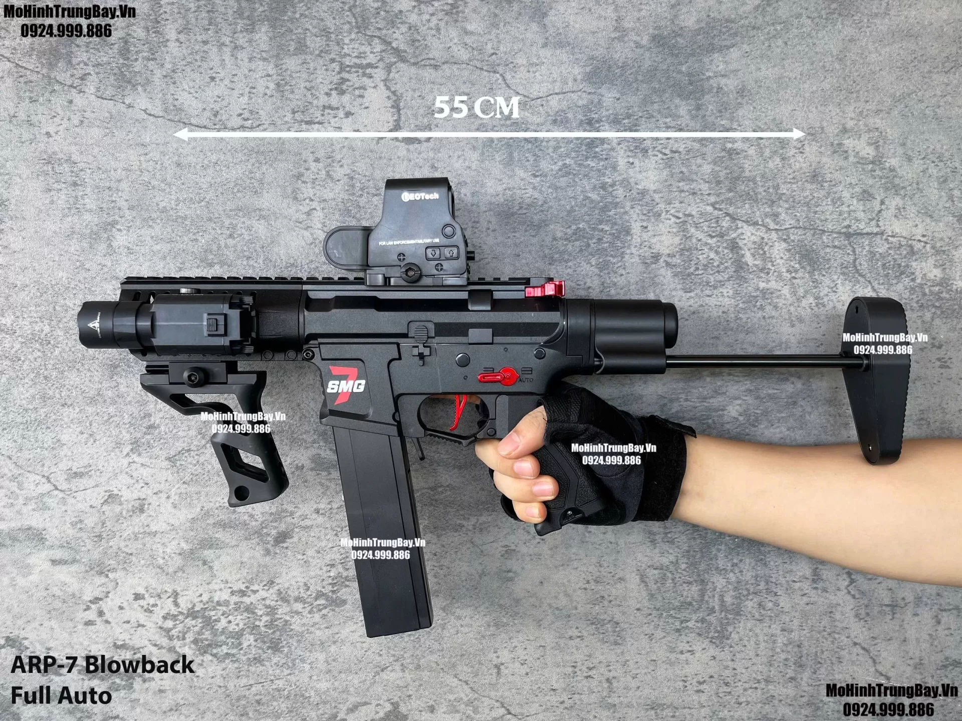 Súng Đạn Thạch SMG ARP7  Full Auto Sấy Cực nhanh  Mp5 Mp7 Mohinhtrungbay Mohinhtrungbay.vn