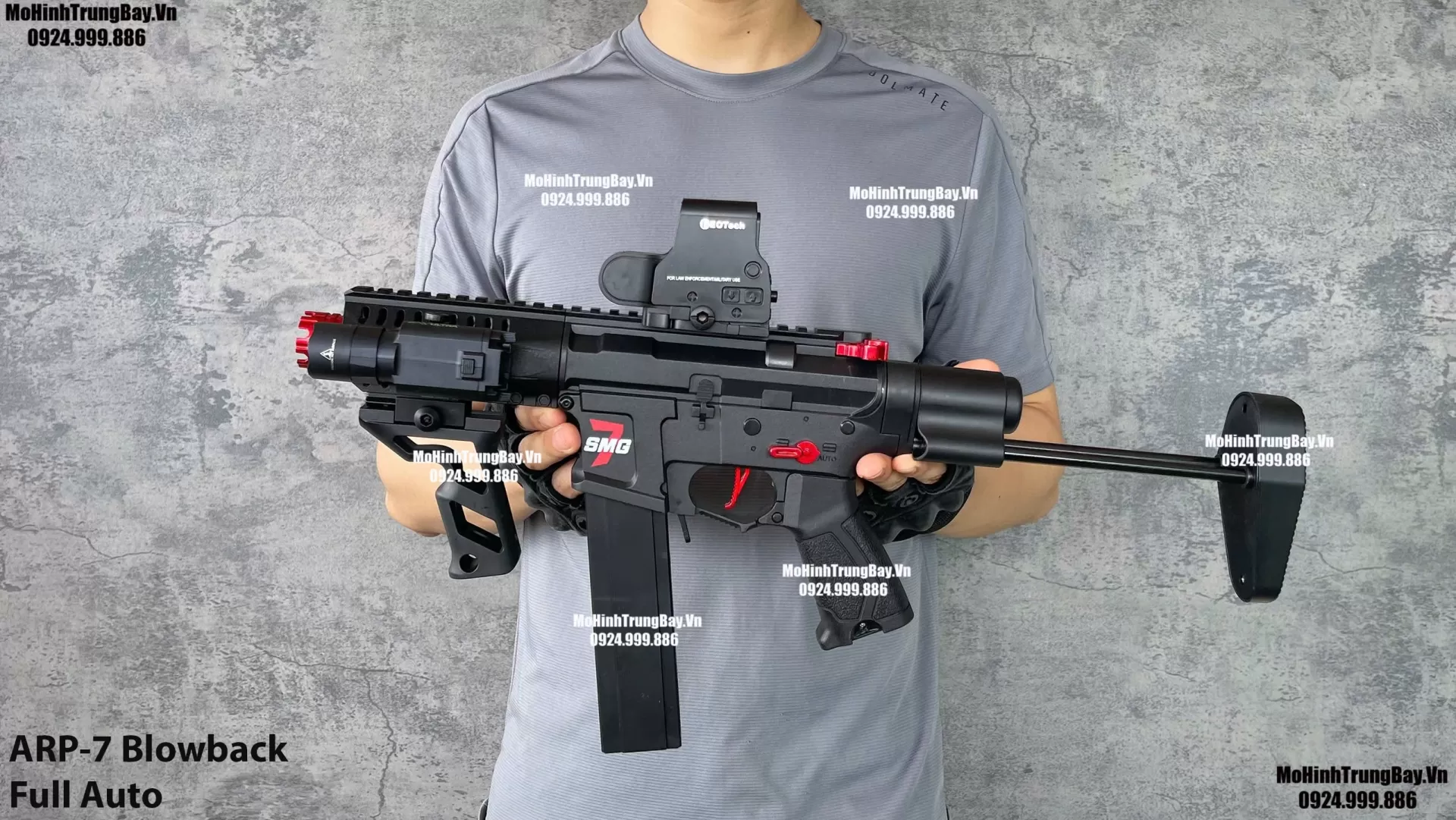 Súng Đạn Thạch SMG ARP7  Full Auto Sấy Cực nhanh  Mp5 Mp7 Mohinhtrungbay Mohinhtrungbay.vn