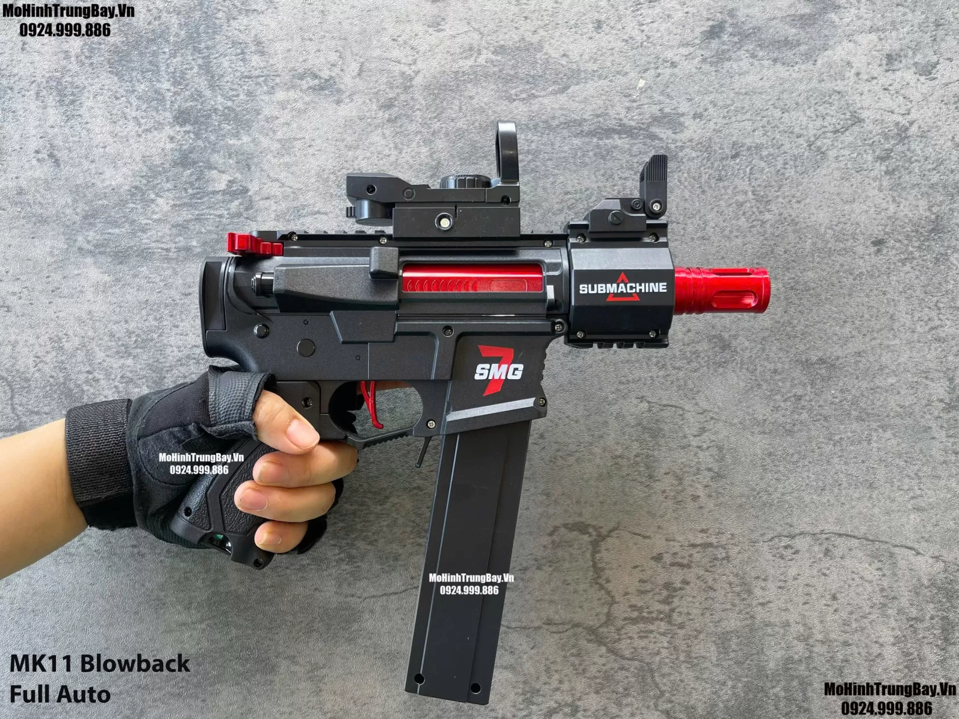 Súng Đạn Thạch SMG MK11  Full Auto Sấy Cực nhanh  Mp5 Mp7 Mohinhtrungbay Mohinhtrungbay.vn