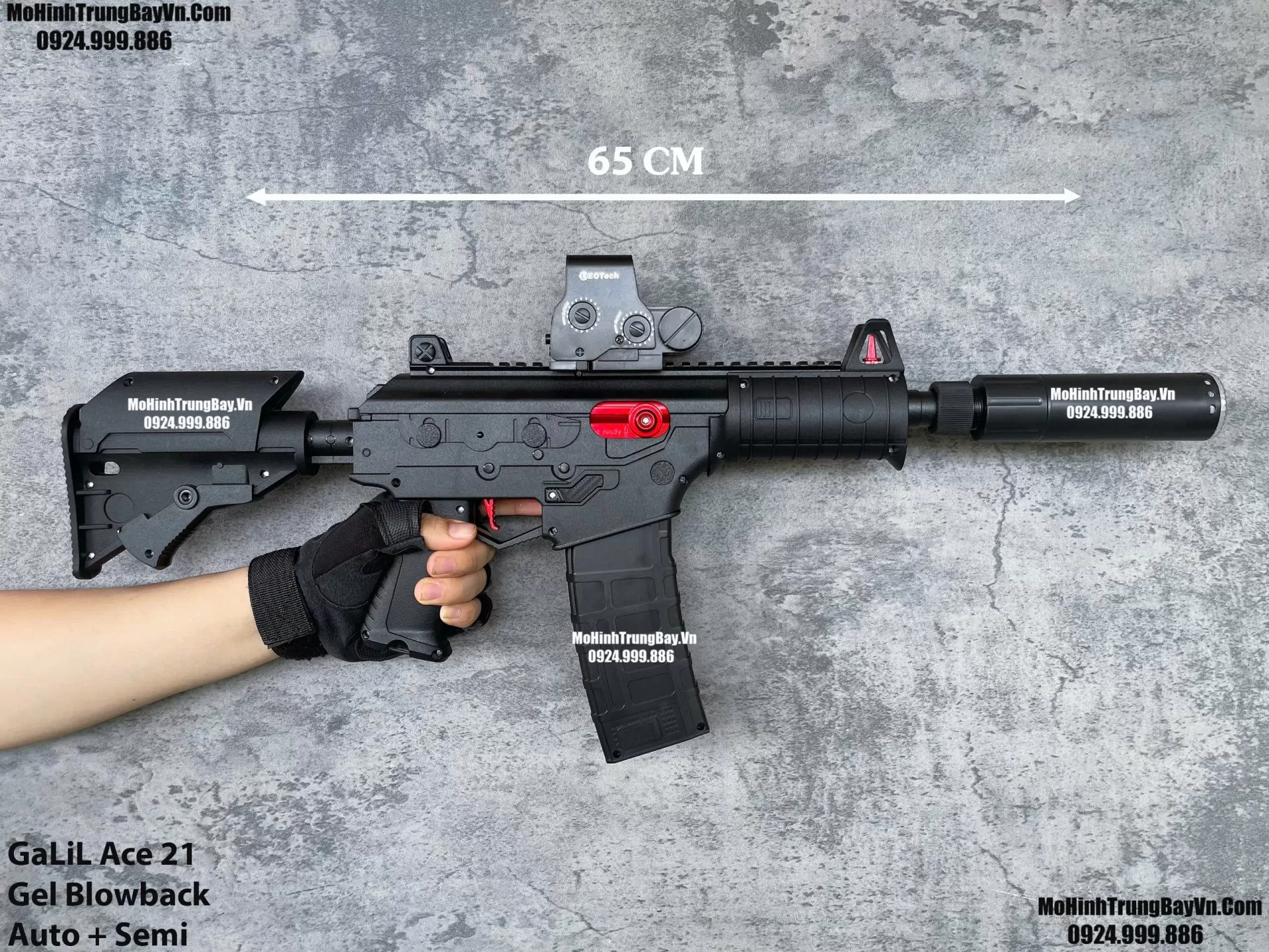 Súng Đạn Thạch GaLiL Ace 21  Đen Blowback  2 Chế Độ Auto Semi  Sấy Cực Nhanh M4 M416 Hk416 M4a1 Mohinhtrungbay Mohinhtrungbay.vn