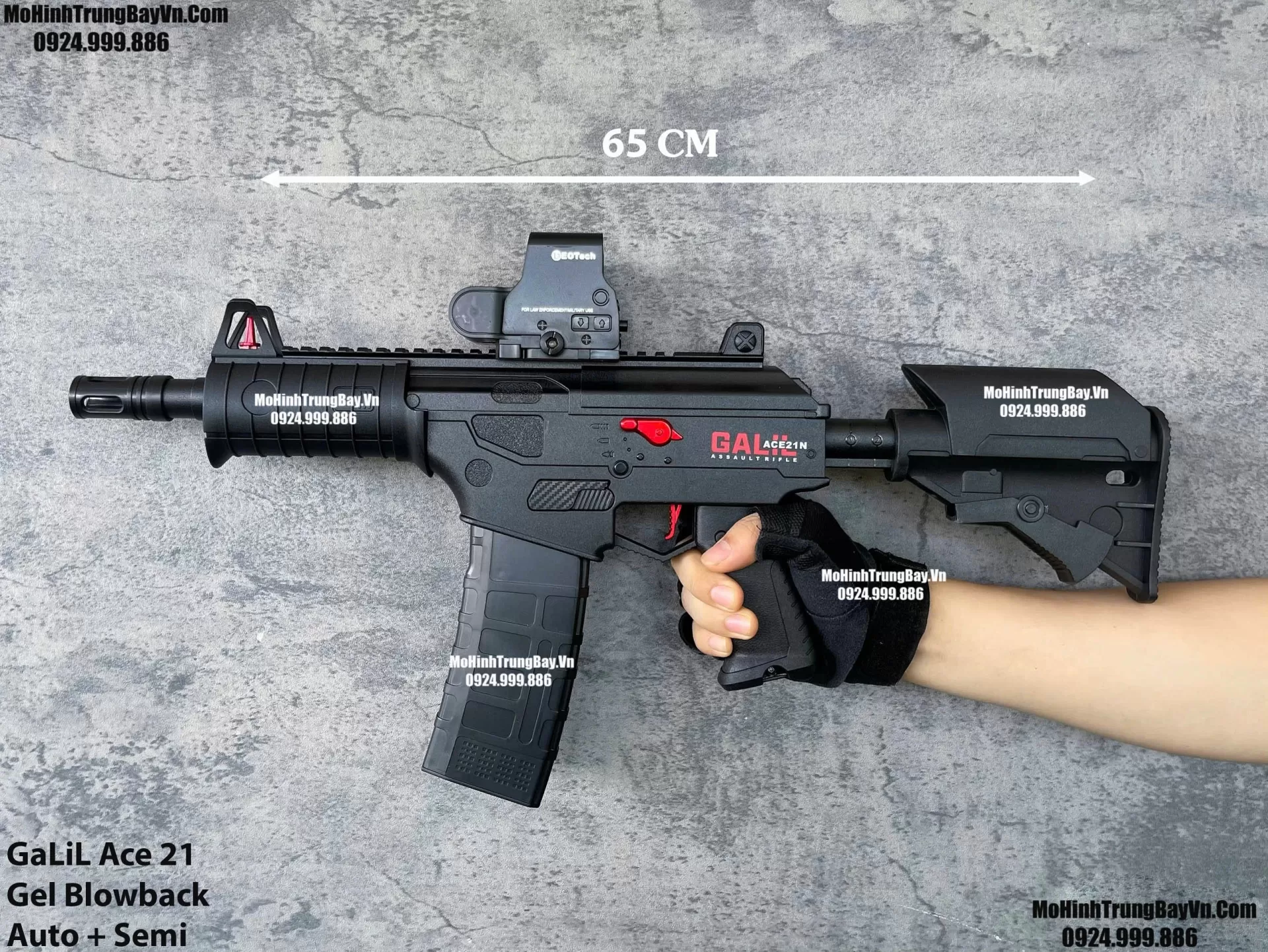 Súng Đạn Thạch GaLiL Ace 21  Đen Blowback  2 Chế Độ Auto Semi  Sấy Cực Nhanh M4 M416 Hk416 M4a1 Mohinhtrungbay Mohinhtrungbay.vn