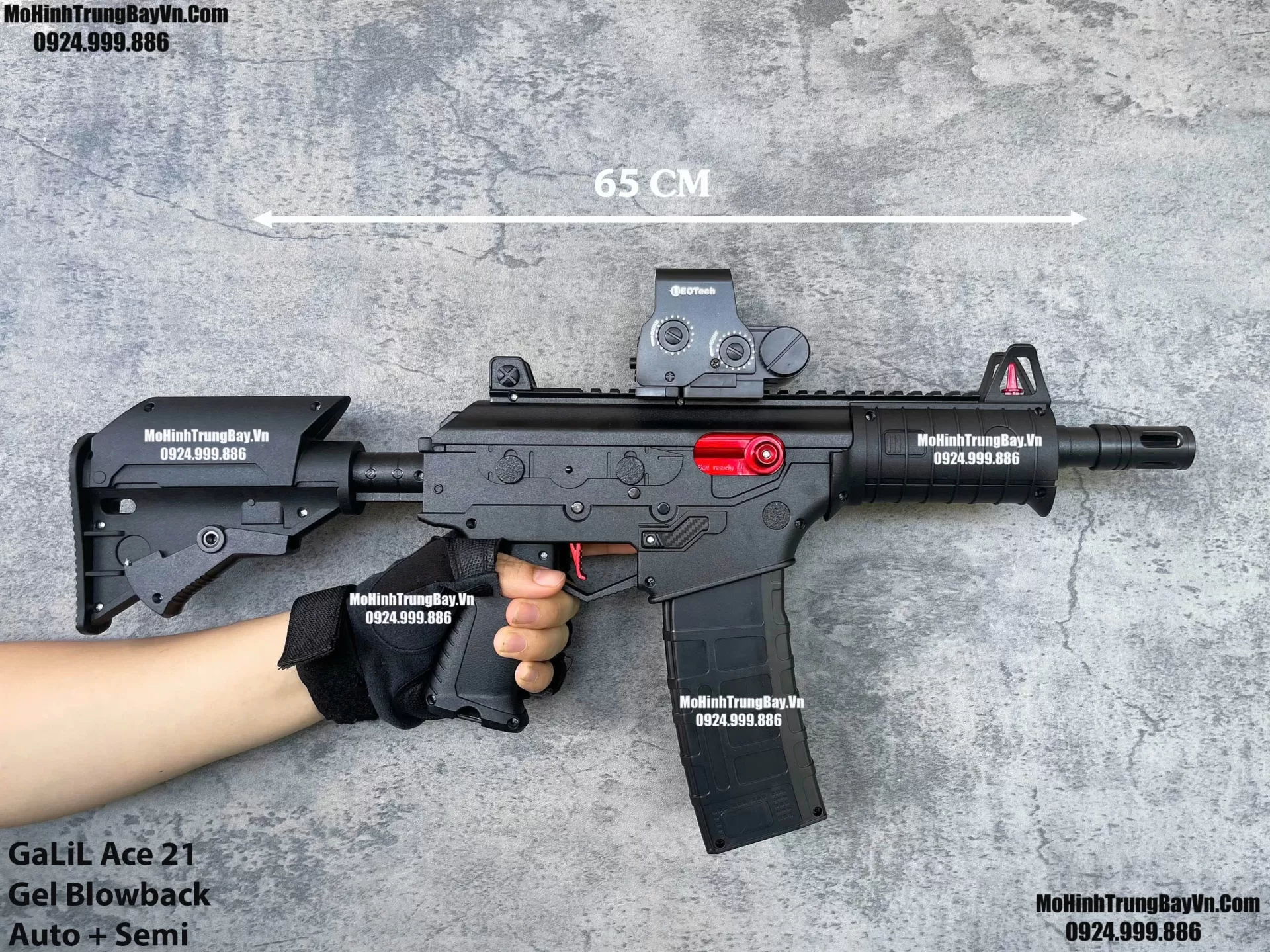 Súng Đạn Thạch GaLiL Ace 21  Đen Blowback  2 Chế Độ Auto Semi  Sấy Cực Nhanh M4 M416 Hk416 M4a1 Mohinhtrungbay Mohinhtrungbay.vn