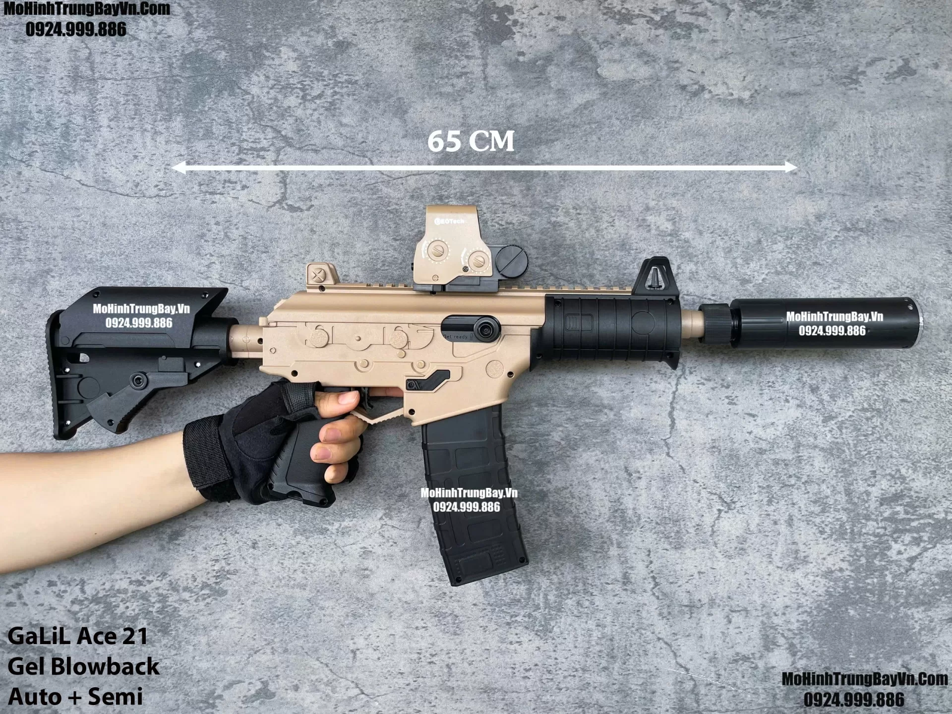 Súng Đạn Thạch GaLiL Ace 21 Màu Cát Blowback  2 Chế Độ Auto Semi  Sấy Cực Nhanh M4 M416 Hk416 M4a1 Mohinhtrungbay Mohinhtrungbay.vn