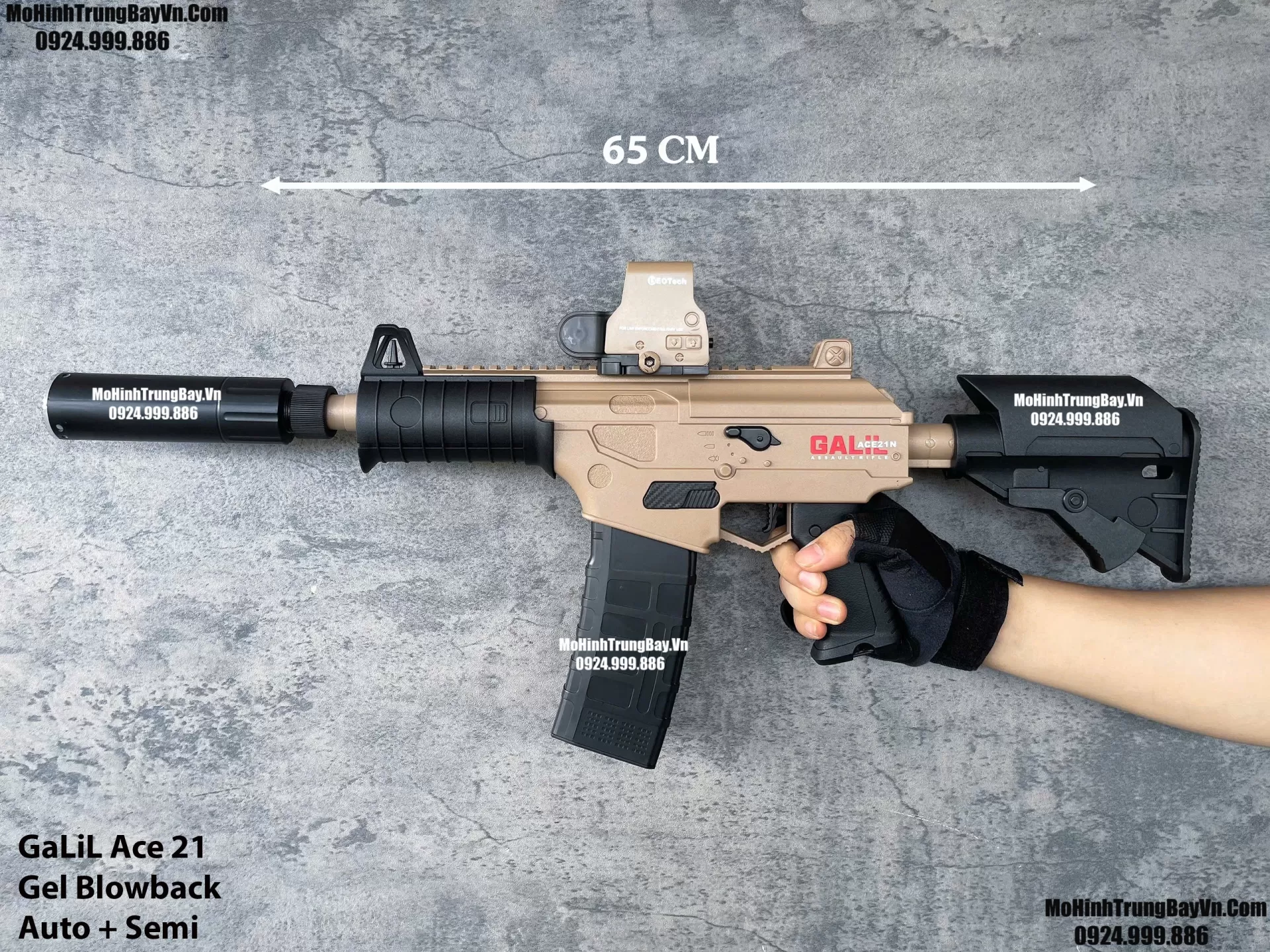 Súng Đạn Thạch GaLiL Ace 21 Màu Cát Blowback  2 Chế Độ Auto Semi  Sấy Cực Nhanh M4 M416 Hk416 M4a1 Mohinhtrungbay Mohinhtrungbay.vn