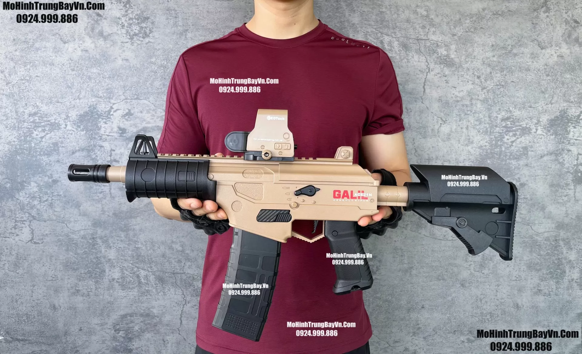 Súng Đạn Thạch GaLiL Ace 21 Màu Cát Blowback  2 Chế Độ Auto Semi  Sấy Cực Nhanh M4 M416 Hk416 M4a1 Mohinhtrungbay Mohinhtrungbay.vn