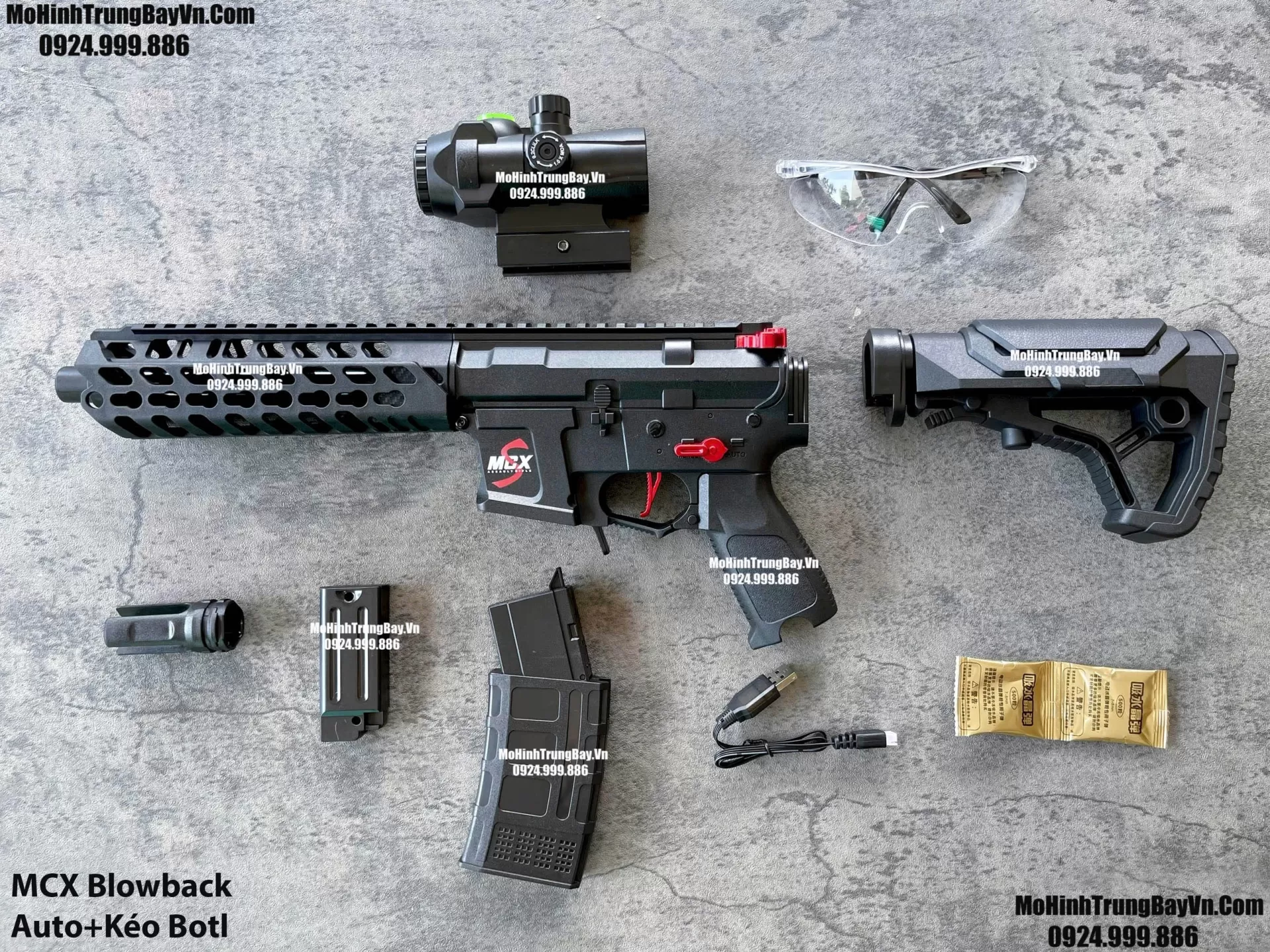 Súng Đạn Thạch MCX Blowback 2 Chế Độ Sấy Cực Nhanh M4 M416 Hk416 M4a1 Mohinhtrungbay Mohinhtrungbay.vn