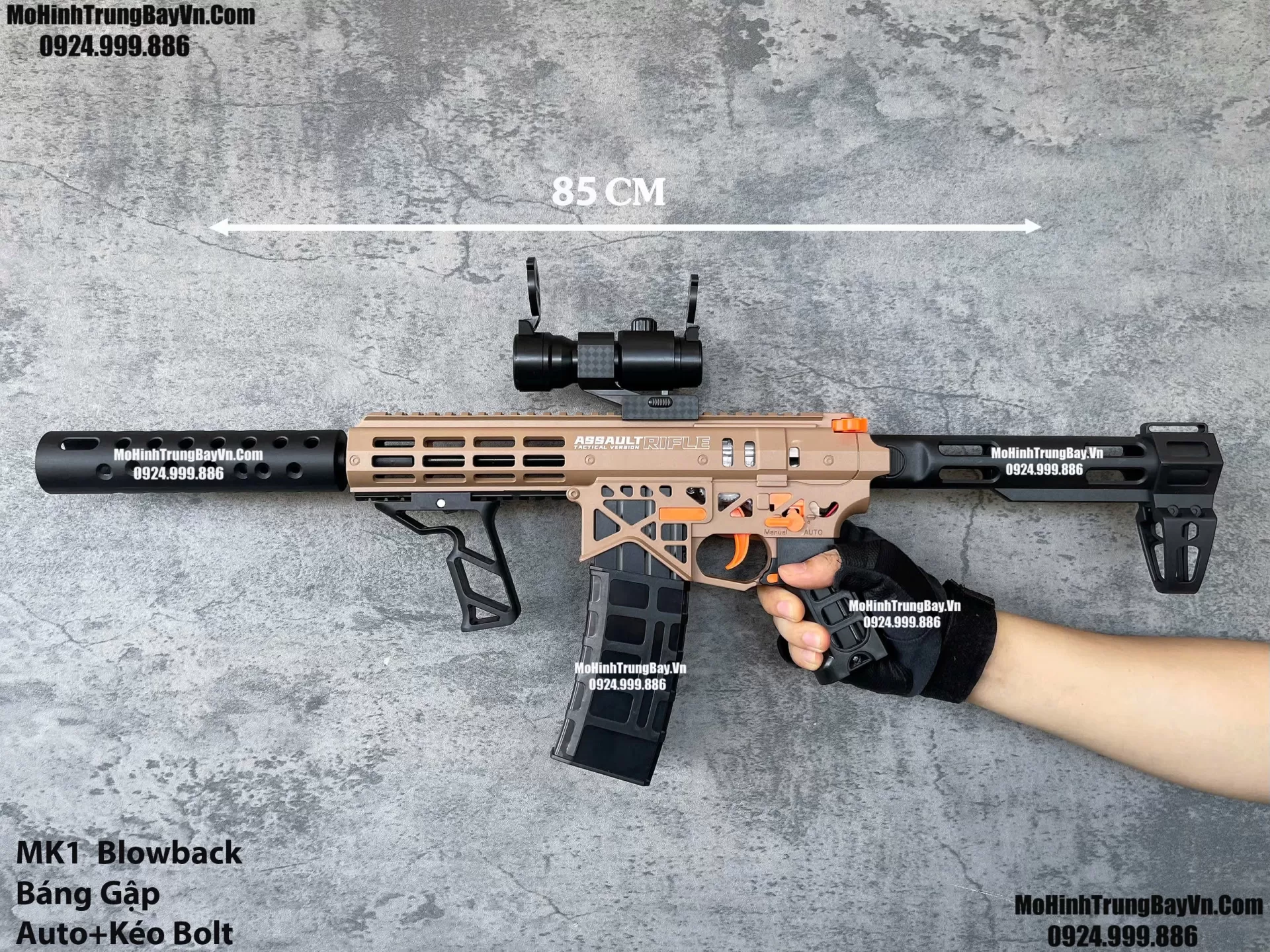 Súng Đạn Thạch MK1 Màu Cát  Blowback 2 Chế Độ Sấy Cực Nhanh M4 M416 Hk416 M4a1 Mk8 Mk9 Mk3 Mohinhtrungbay Mohinhtrungbay.vn