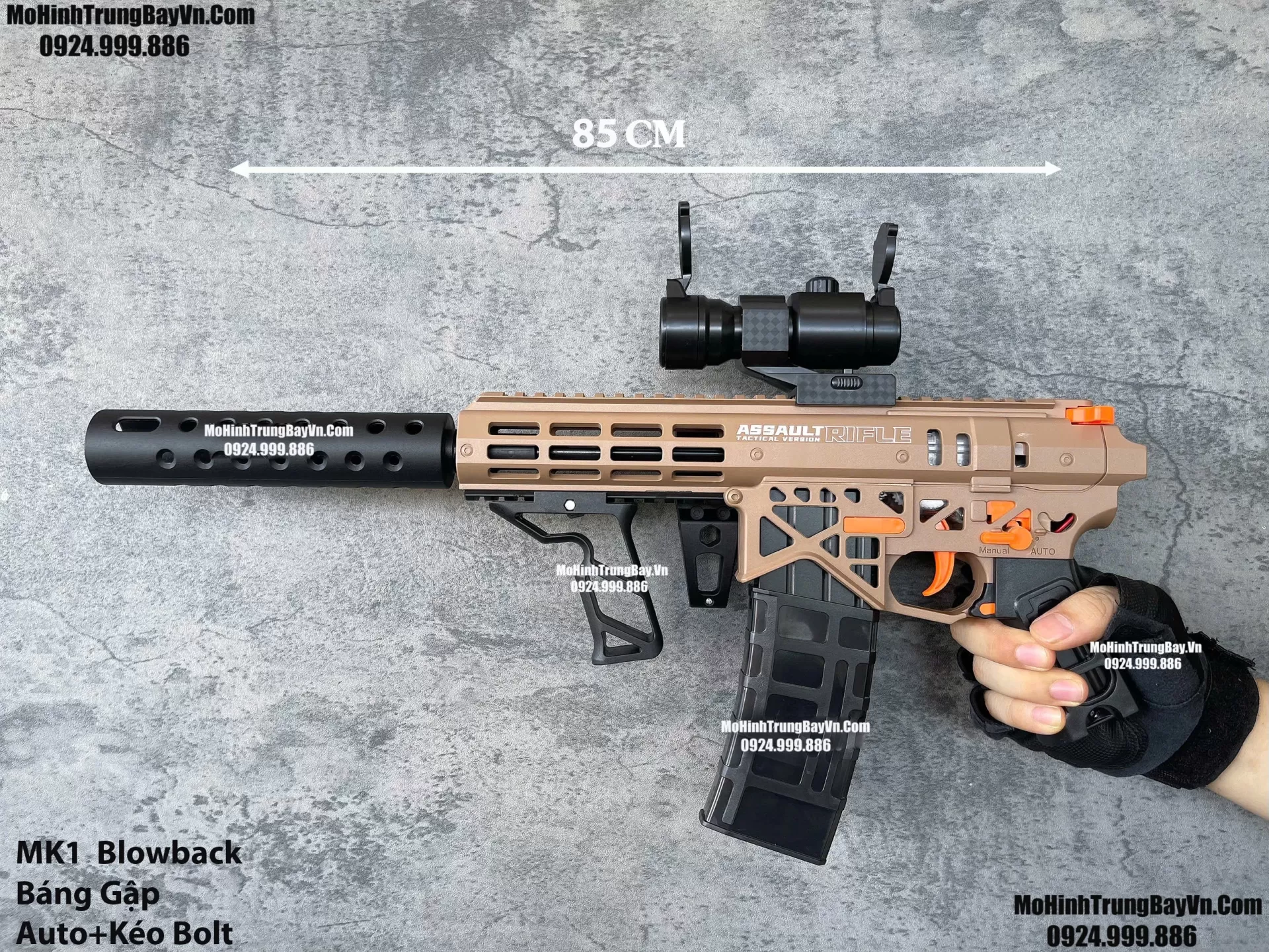Súng Đạn Thạch MK1 Màu Cát  Blowback 2 Chế Độ Sấy Cực Nhanh M4 M416 Hk416 M4a1 Mk8 Mk9 Mk3 Mohinhtrungbay Mohinhtrungbay.vn