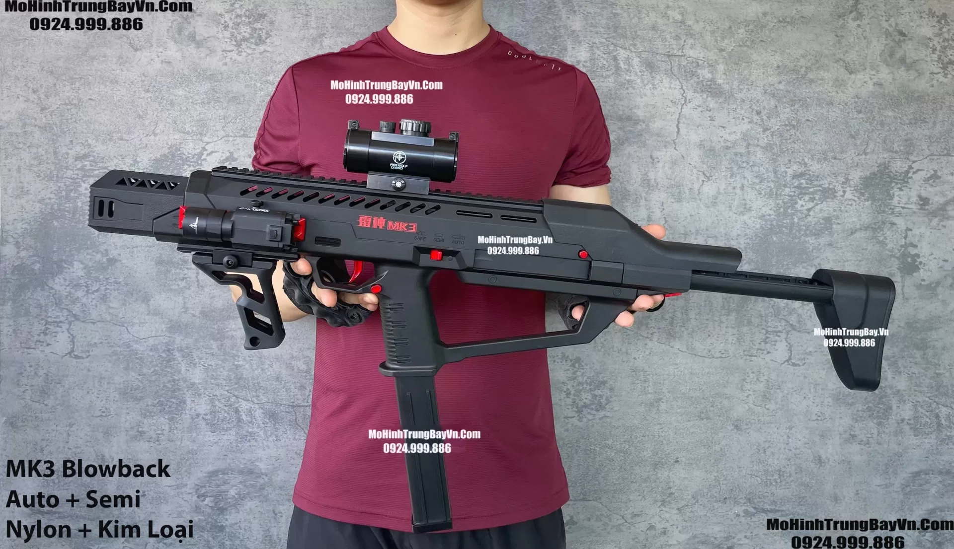 Súng Đạn Thạch MK3 Blowback Lực Mạnh Tặng Kèm Full Phụ Kiện M4 M416 Hk416 M4a1 MK8 Mk9 Mk1 Mohinhtrungbay Mohinhtrungbay.vn