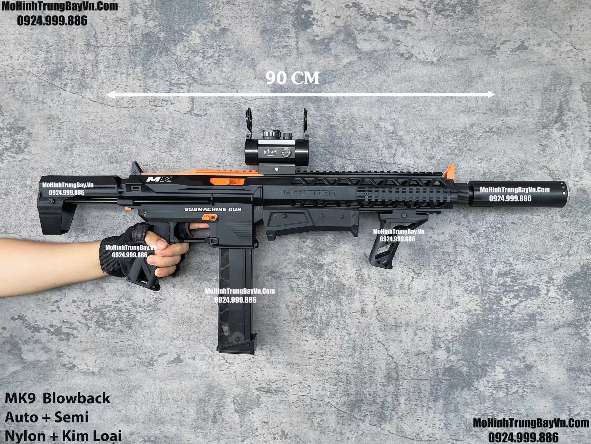 Súng Đạn Thạch MK9  Blowback Lực Mạnh Tặng Kèm Full Phụ Kiện M4 M416 Hk416 M4a1 MK8 Mk3 Mk1 Mohinhtrungbay Mohinhtrungbay.vn