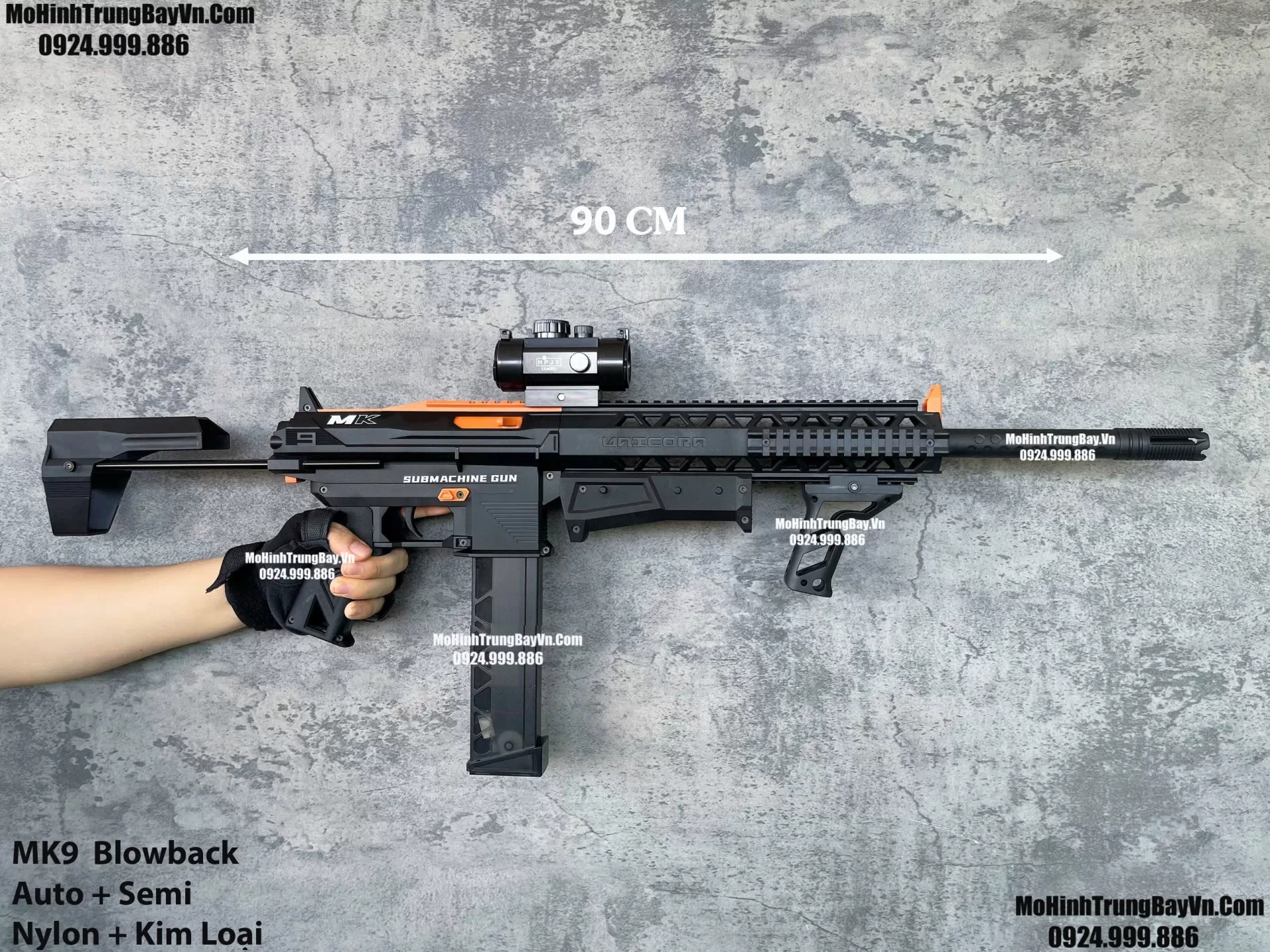Súng Đạn Thạch MK9  Blowback Lực Mạnh Tặng Kèm Full Phụ Kiện M4 M416 Hk416 M4a1 MK8 Mk3 Mk1 Mohinhtrungbay Mohinhtrungbay.vn