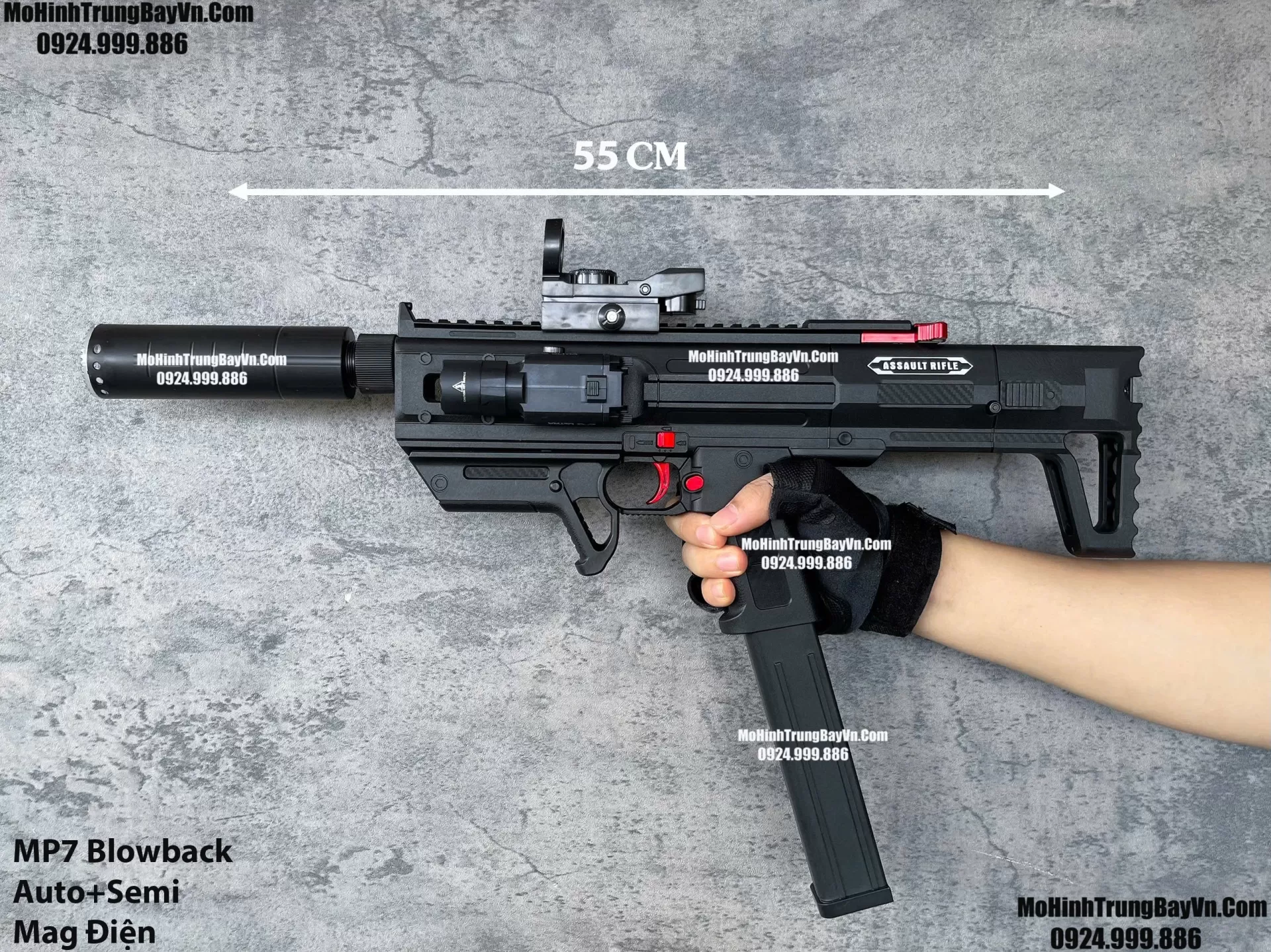 Súng Đạn Thạch SMG Mp7 Blowback  2 Chế Độ Auto Semi  Sấy Cực Nhanh Mp9 Mp5 Mohinhtrungbay Mohinhtrungbay.vn