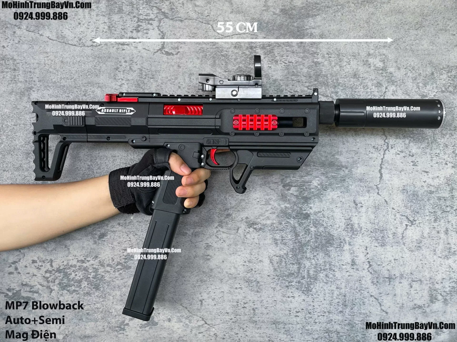 Súng Đạn Thạch SMG Mp7 Blowback  2 Chế Độ Auto Semi  Sấy Cực Nhanh Mp9 Mp5 Mohinhtrungbay Mohinhtrungbay.vn