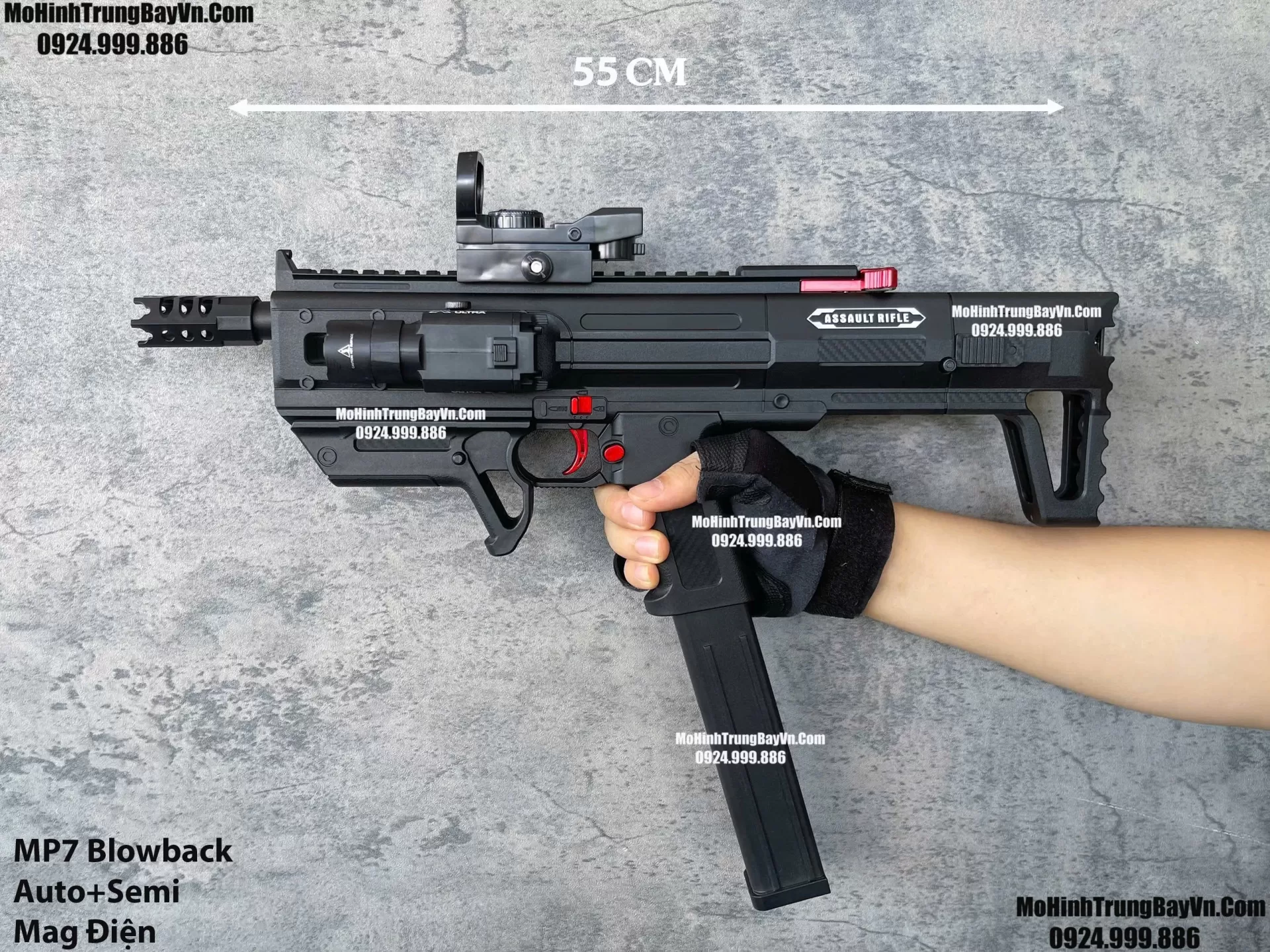 Súng Đạn Thạch SMG Mp7 Blowback  2 Chế Độ Auto Semi  Sấy Cực Nhanh Mp9 Mp5 Mohinhtrungbay Mohinhtrungbay.vn