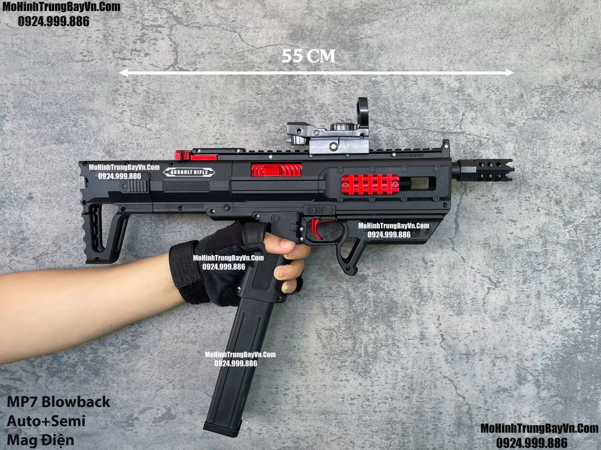 Súng Đạn Thạch SMG Mp7 Blowback  2 Chế Độ Auto Semi  Sấy Cực Nhanh Mp9 Mp5 Mohinhtrungbay Mohinhtrungbay.vn