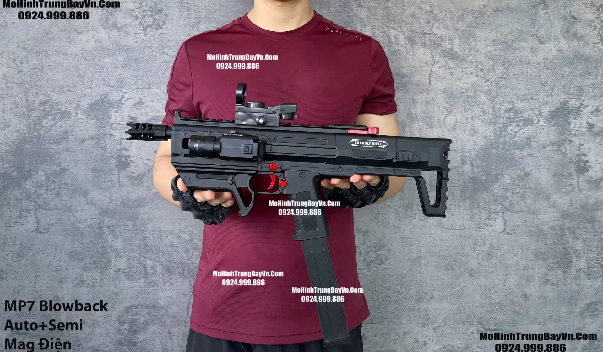 Súng Đạn Thạch SMG Mp7 Blowback  2 Chế Độ Auto Semi  Sấy Cực Nhanh Mp9 Mp5 Mohinhtrungbay Mohinhtrungbay.vn