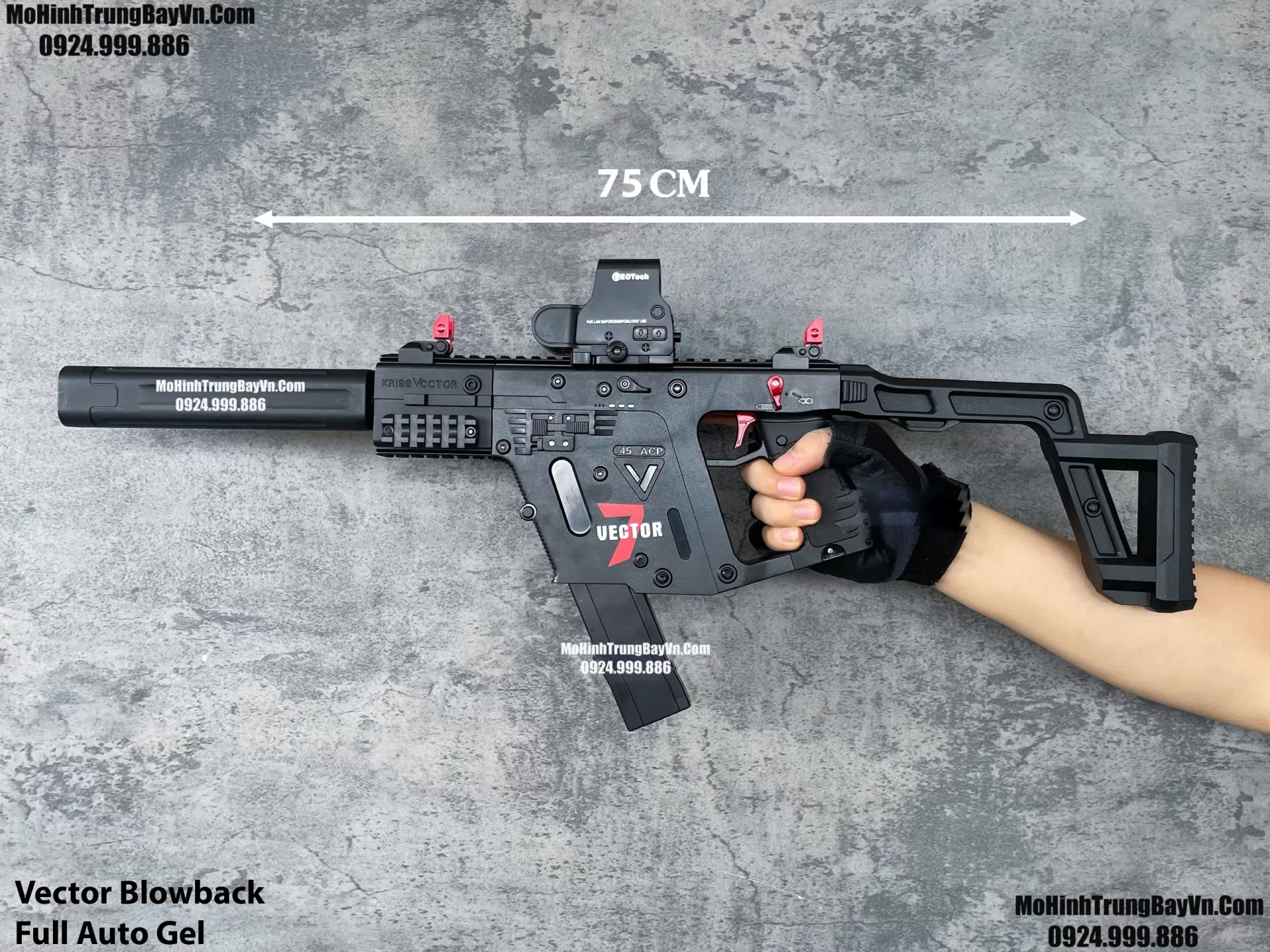 Súng Bắn Đạn Thạch SMG Vector Báng Gập Blowback Full Auto Sấy Cực Nhanh Mohinhtrungbay Mohinhtrungbay.vn