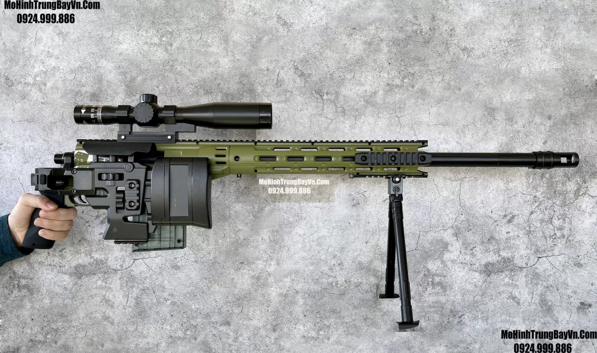 Súng Đạn Xốp Sniper MSR Green Cao Cấp Văng Shell 120cm Báng Gập Tỉ Lệ 1 1  Full Phụ Kiện Mohinhtrungbay Mohinhtrungbay.vn