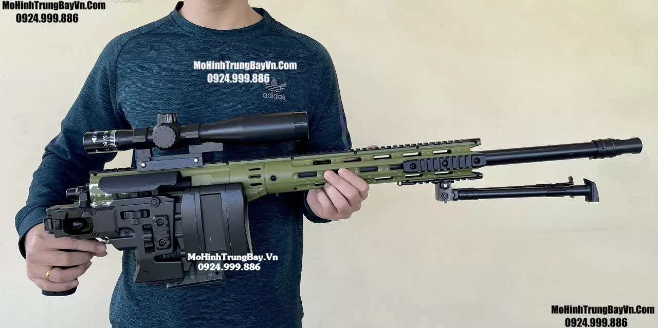 Súng Đạn Xốp Sniper MSR Green Cao Cấp Văng Shell 120cm Báng Gập Tỉ Lệ 1 1  Full Phụ Kiện Mohinhtrungbay Mohinhtrungbay.vn