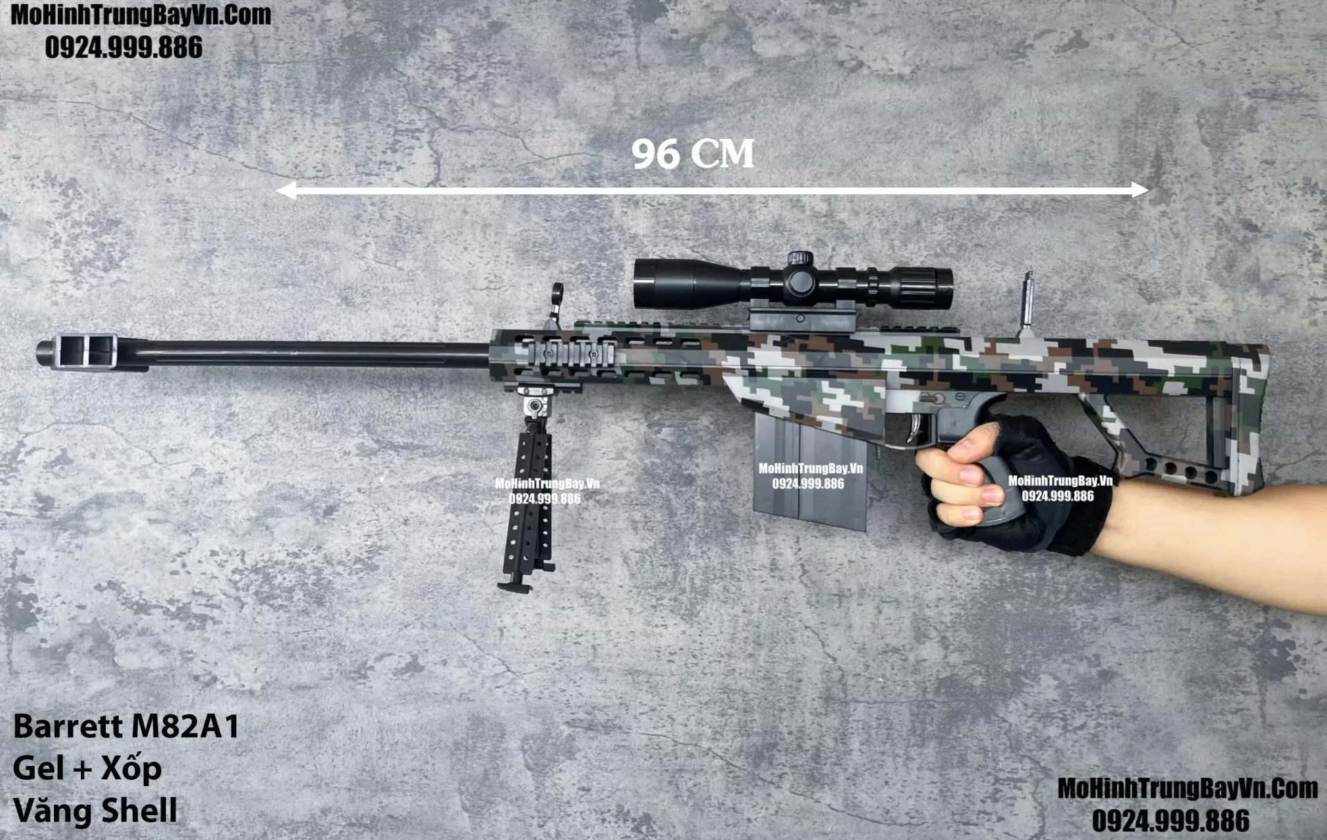Súng Sniper Barrett M82A1 98cm Skin Giá Rẻ Văng Shell Gel + Xốp Cực Kì Cao Cấp Barret Mohinhtrungbay Mohinhtrungbay.vn