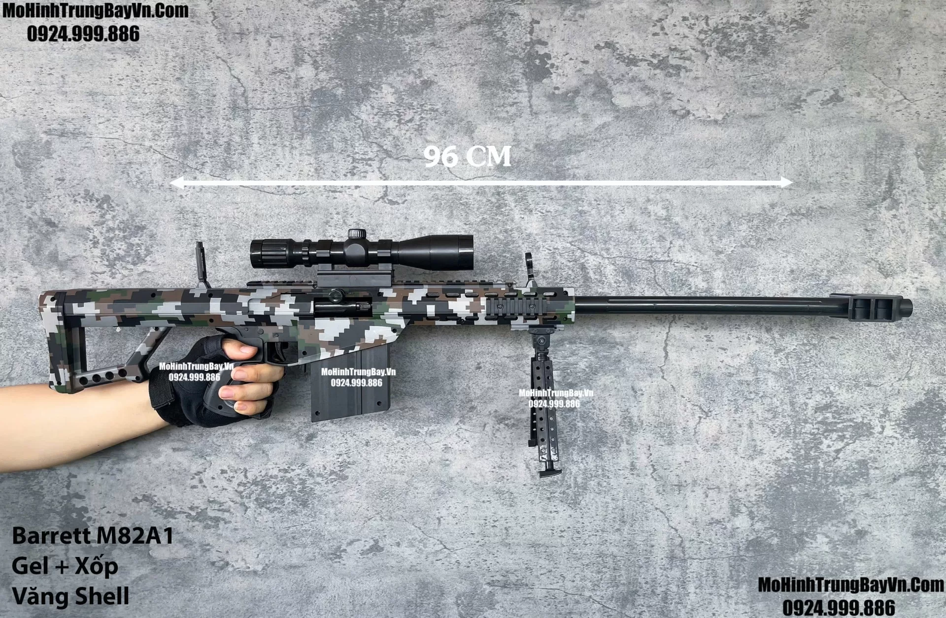 Súng Sniper Barrett M82A1 98cm Skin Giá Rẻ Văng Shell Gel + Xốp Cực Kì Cao Cấp Barret Mohinhtrungbay Mohinhtrungbay.vn