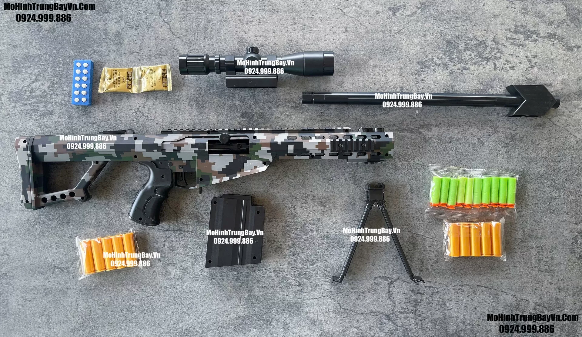 Súng Sniper Barrett M82A1 98cm Skin Giá Rẻ Văng Shell Gel + Xốp Cực Kì Cao Cấp Barret Mohinhtrungbay Mohinhtrungbay.vn