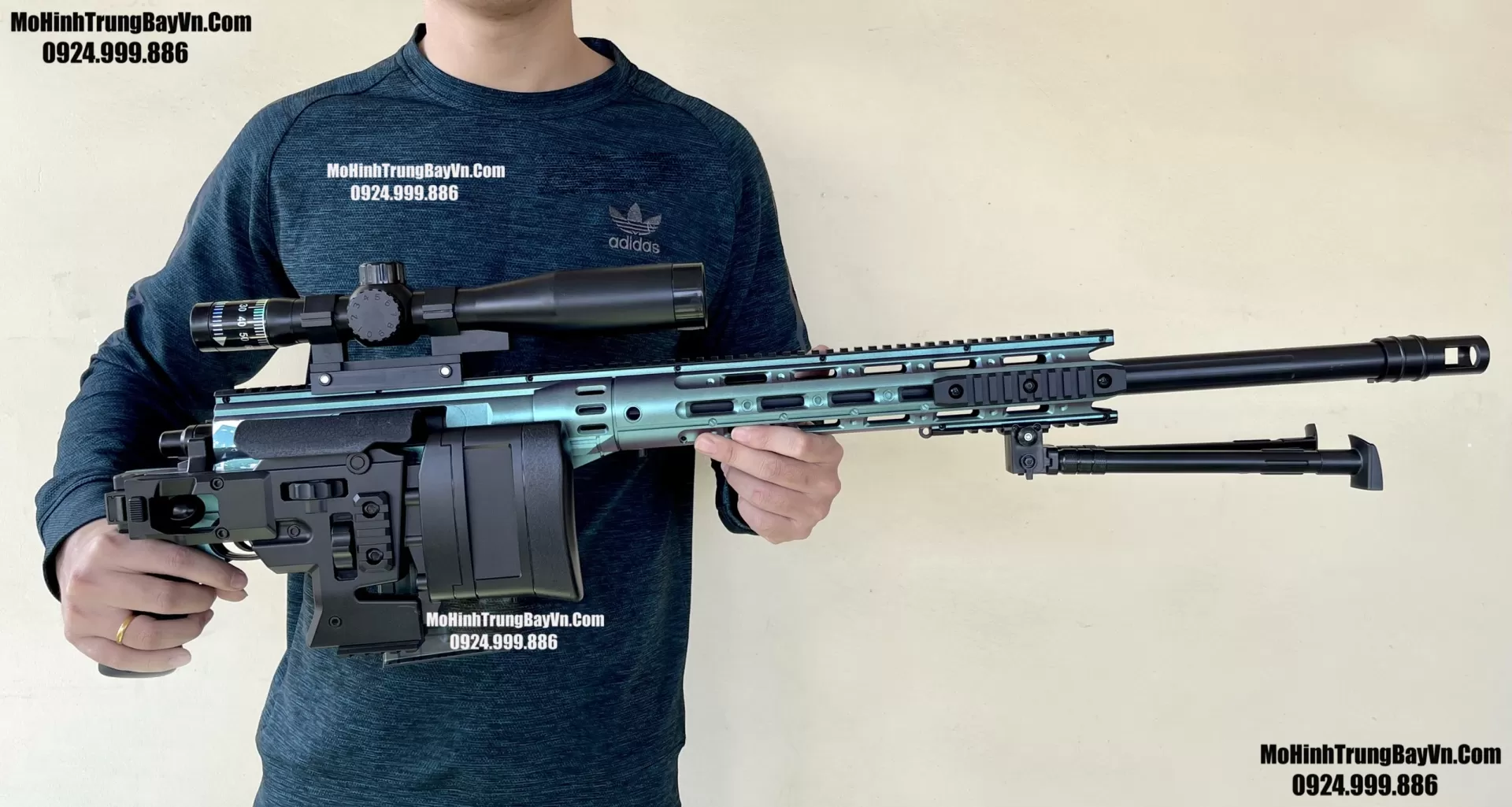Súng Đạn Xốp Sniper MSR Blue Đổi Màu Cao Cấp Văng Shell 120cm Báng Gập Tỉ Lệ 1 1  Full Phụ Kiện Mohinhtrungbay Mohinhtrungbay.vn