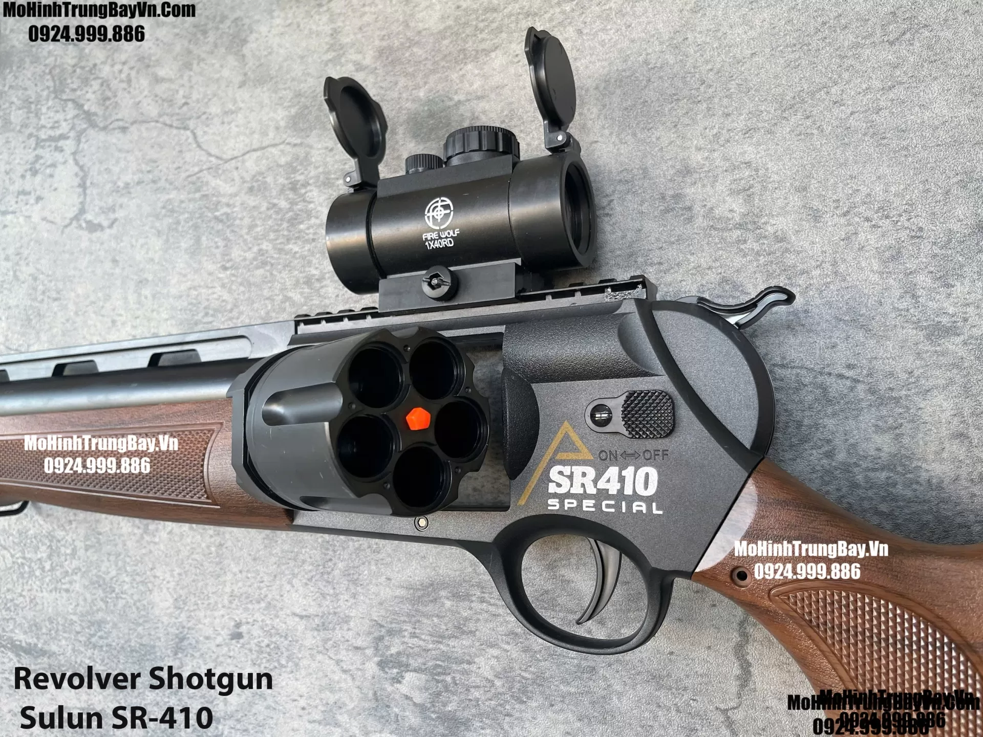 Súng Ổ Xoay Revolver Shotgun Sulun SR-410 Bắn Đạn Xốp Full Phụ Kiện Giá Rẻ Mohinhtrungbay Mohinhtrungbay.vn