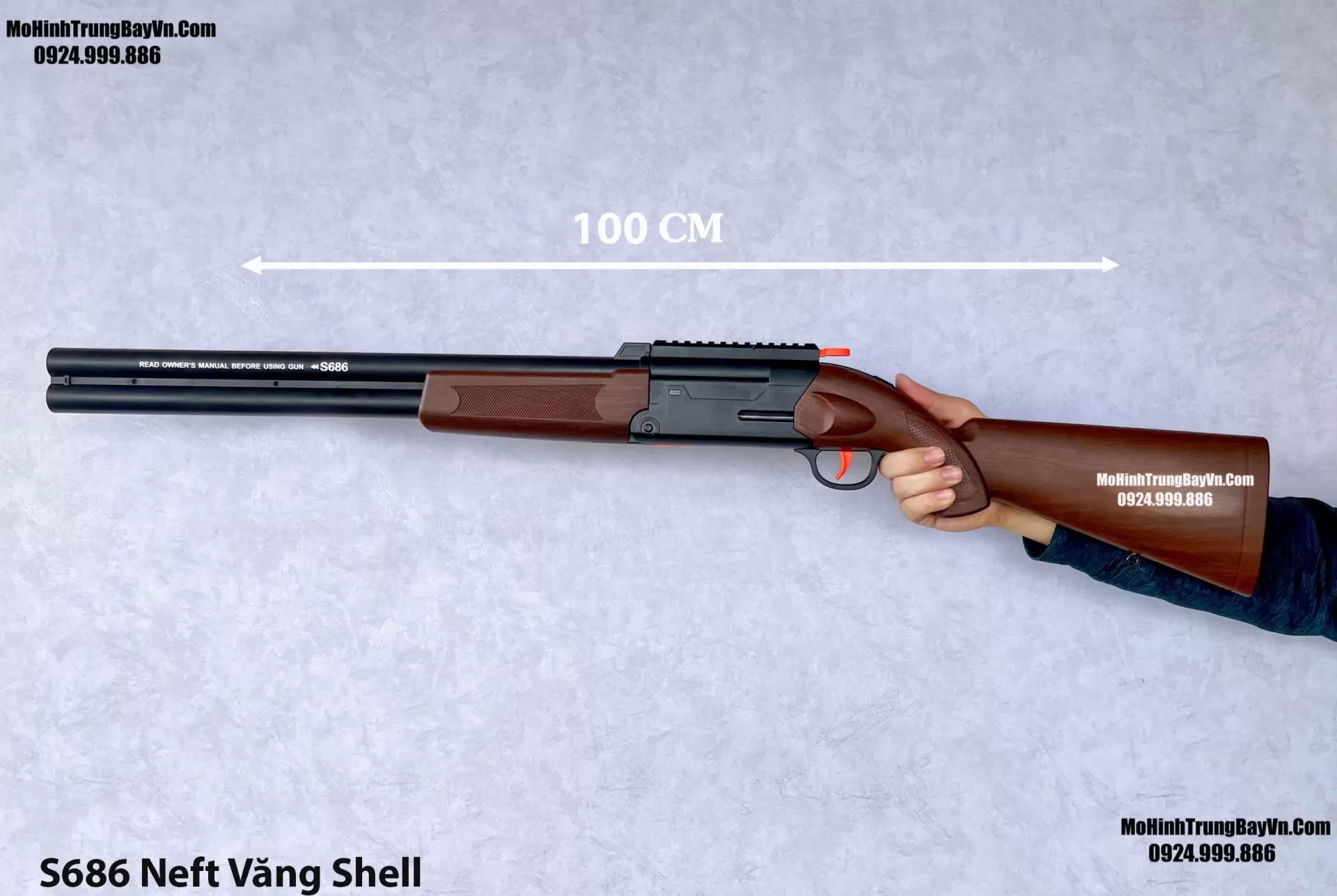 Súng Đạn Xốp Shotgun S686 2 Nòng Văng Shell Cơ Chế Gập Như Thật Tỉ Lệ 1:1 Giá Rẻ Mohinhtrungbay Mohinhtrungbay.vn