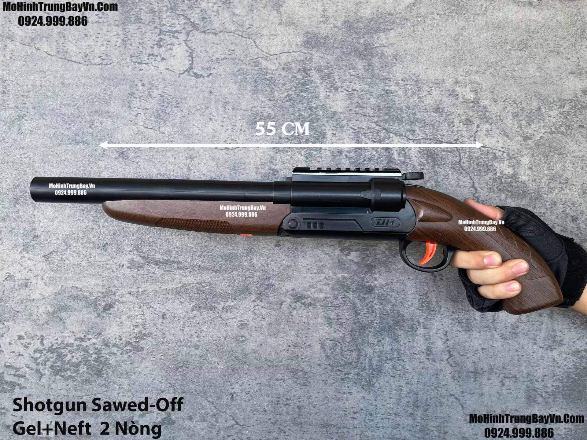 Súng Shotgun 2 Nòng Sawed-Off Bắn Thạch Và Xốp Nâu Gỗ Cực Đẹp  S686 Xm1014 M1887 M1897 Mohinhtrungbay Mohinhtrungbay.vn