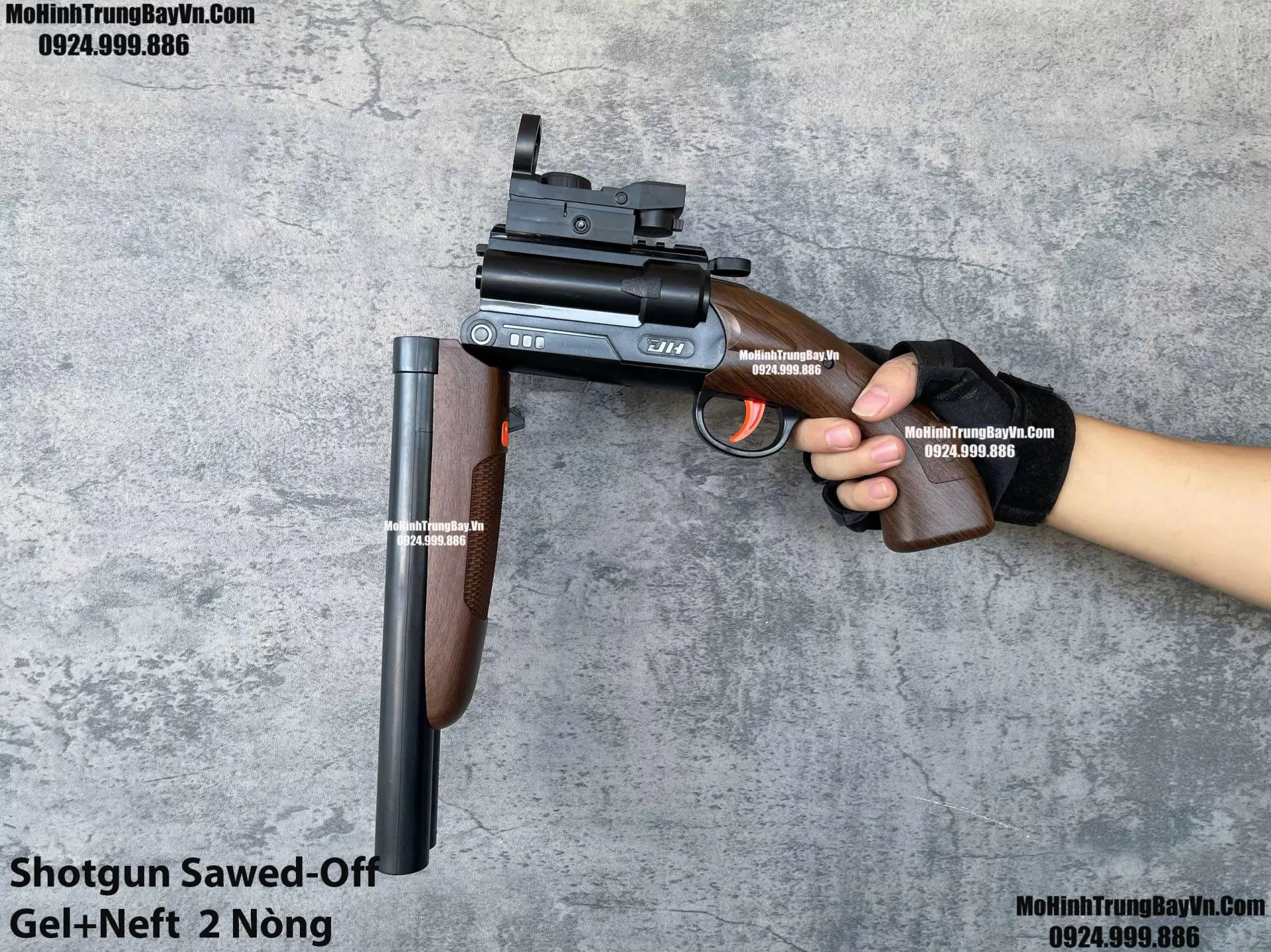 Súng Shotgun 2 Nòng Sawed-Off Bắn Thạch Và Xốp Nâu Gỗ Cực Đẹp  S686 Xm1014 M1887 M1897 Mohinhtrungbay Mohinhtrungbay.vn