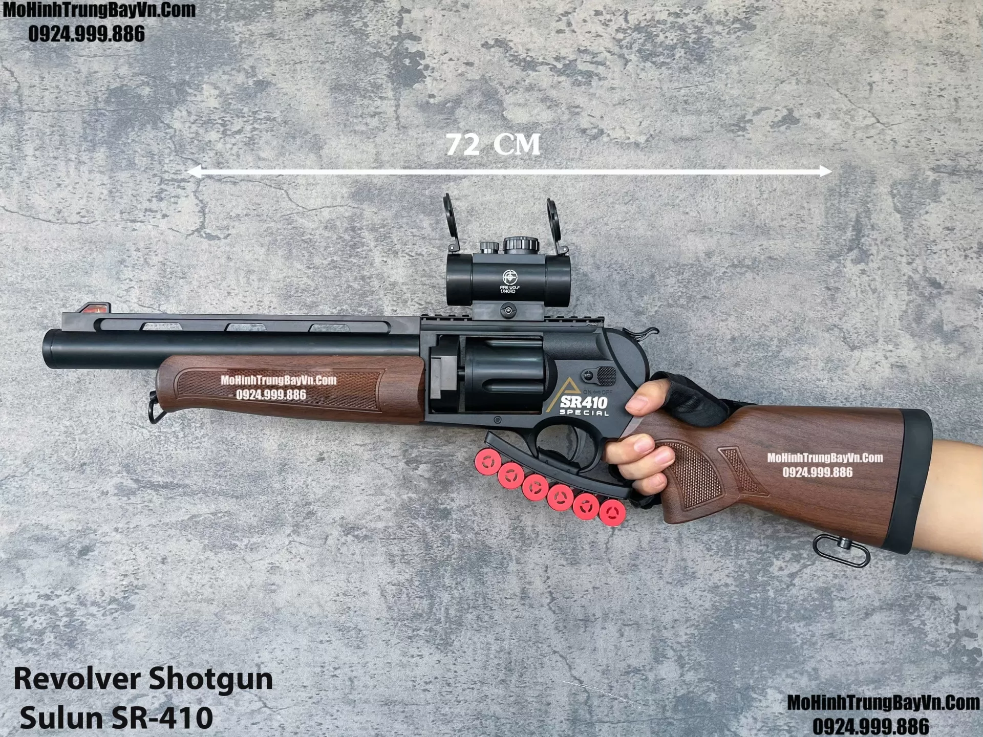 Súng Ổ Xoay Revolver Shotgun Sulun SR-410 Bắn Đạn Xốp Full Phụ Kiện Giá Rẻ Mohinhtrungbay Mohinhtrungbay.vn