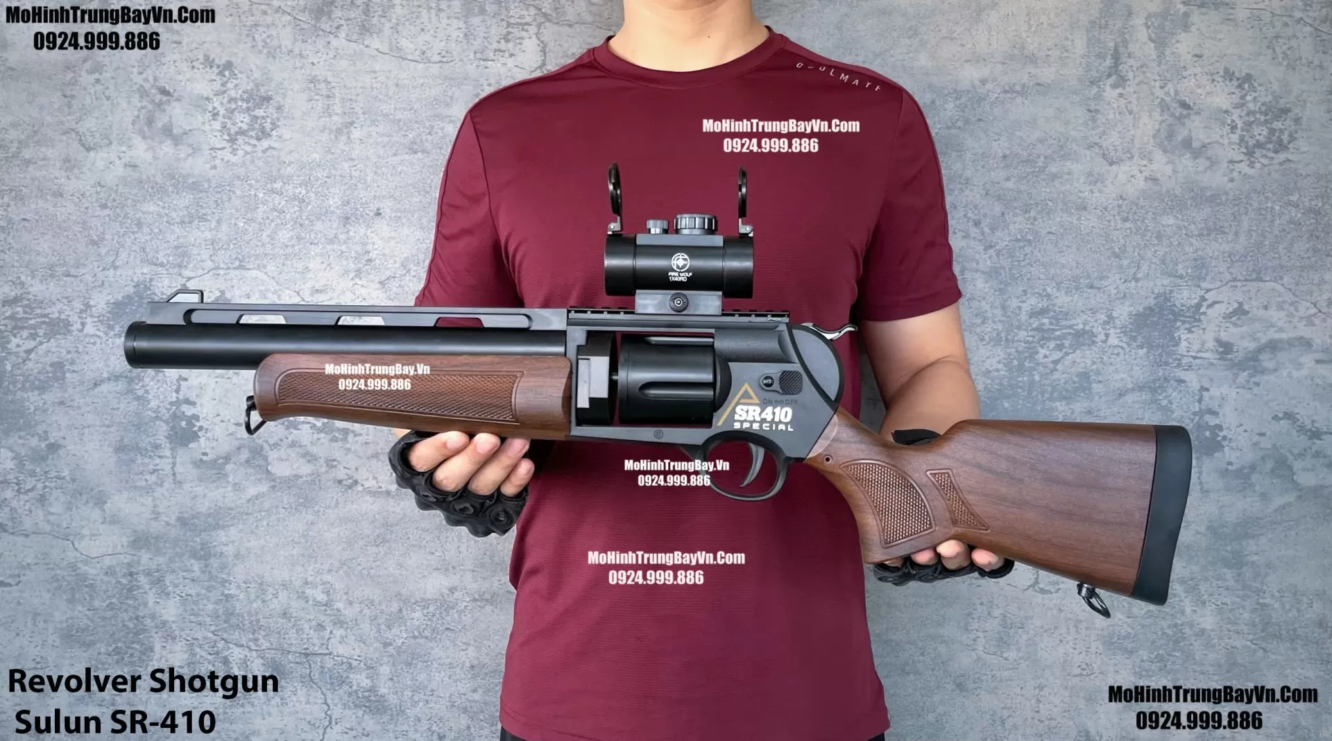Súng Ổ Xoay Revolver Shotgun Sulun SR-410 Bắn Đạn Xốp Full Phụ Kiện Giá Rẻ Mohinhtrungbay Mohinhtrungbay.vn