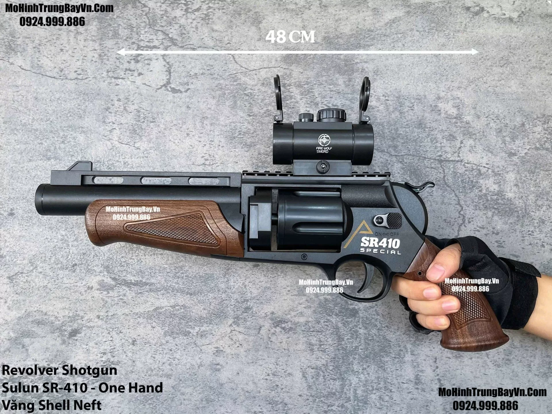Súng Ổ Xoay Revolver Shotgun Sulun SR-410 Bản Ngắn Bắn Đạn Xốp Full Phụ Kiện Giá Rẻ Mohinhtrungbay Mohinhtrungbay.vn