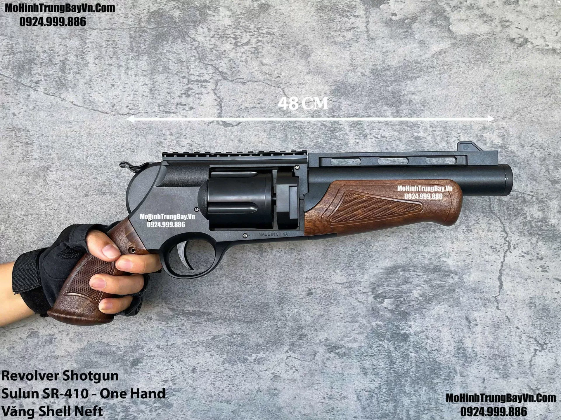 Súng Ổ Xoay Revolver Shotgun Sulun SR-410 Bản Ngắn Bắn Đạn Xốp Full Phụ Kiện Giá Rẻ Mohinhtrungbay Mohinhtrungbay.vn