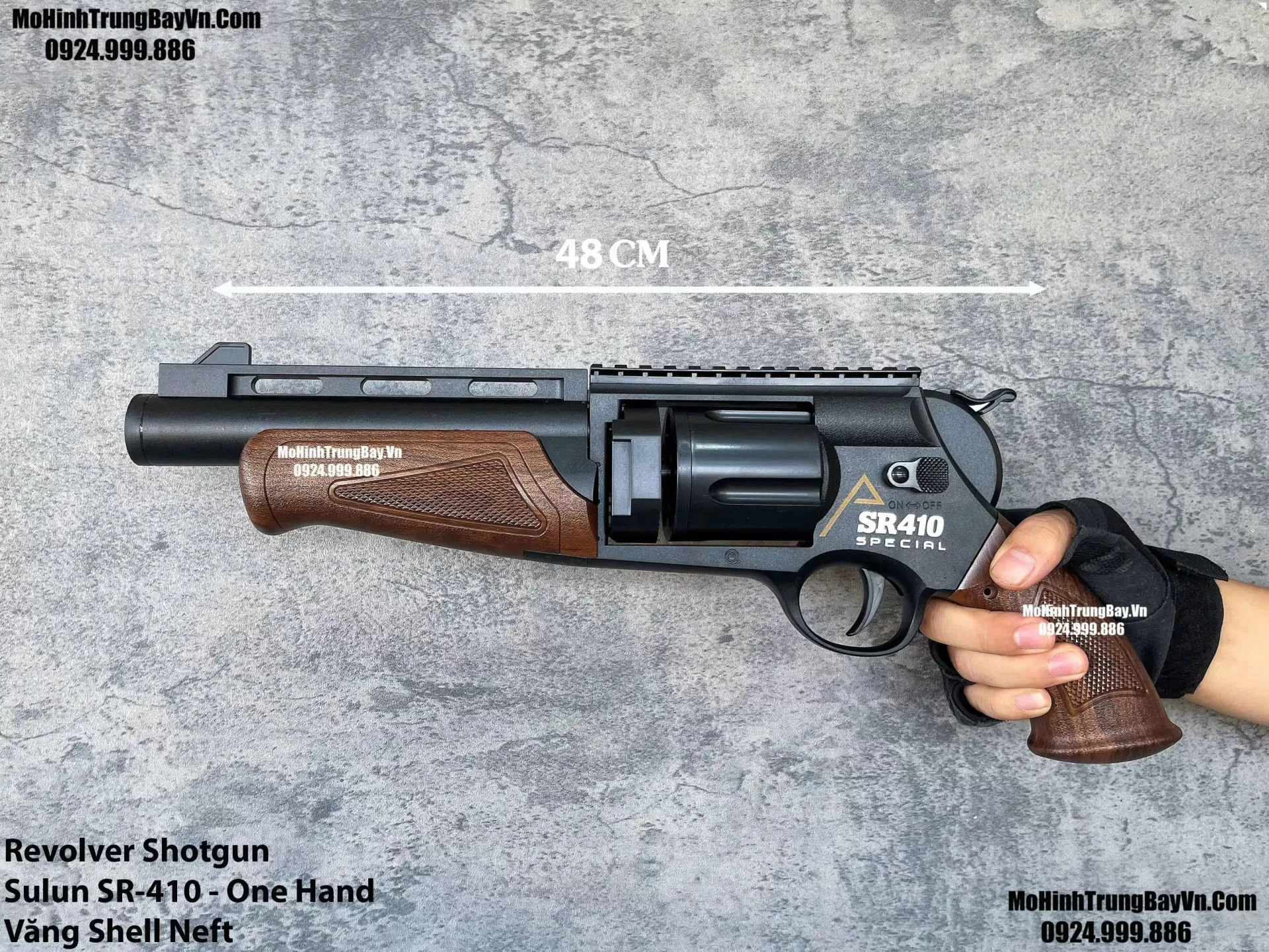 Súng Ổ Xoay Revolver Shotgun Sulun SR-410 Bản Ngắn Bắn Đạn Xốp Full Phụ Kiện Giá Rẻ Mohinhtrungbay Mohinhtrungbay.vn