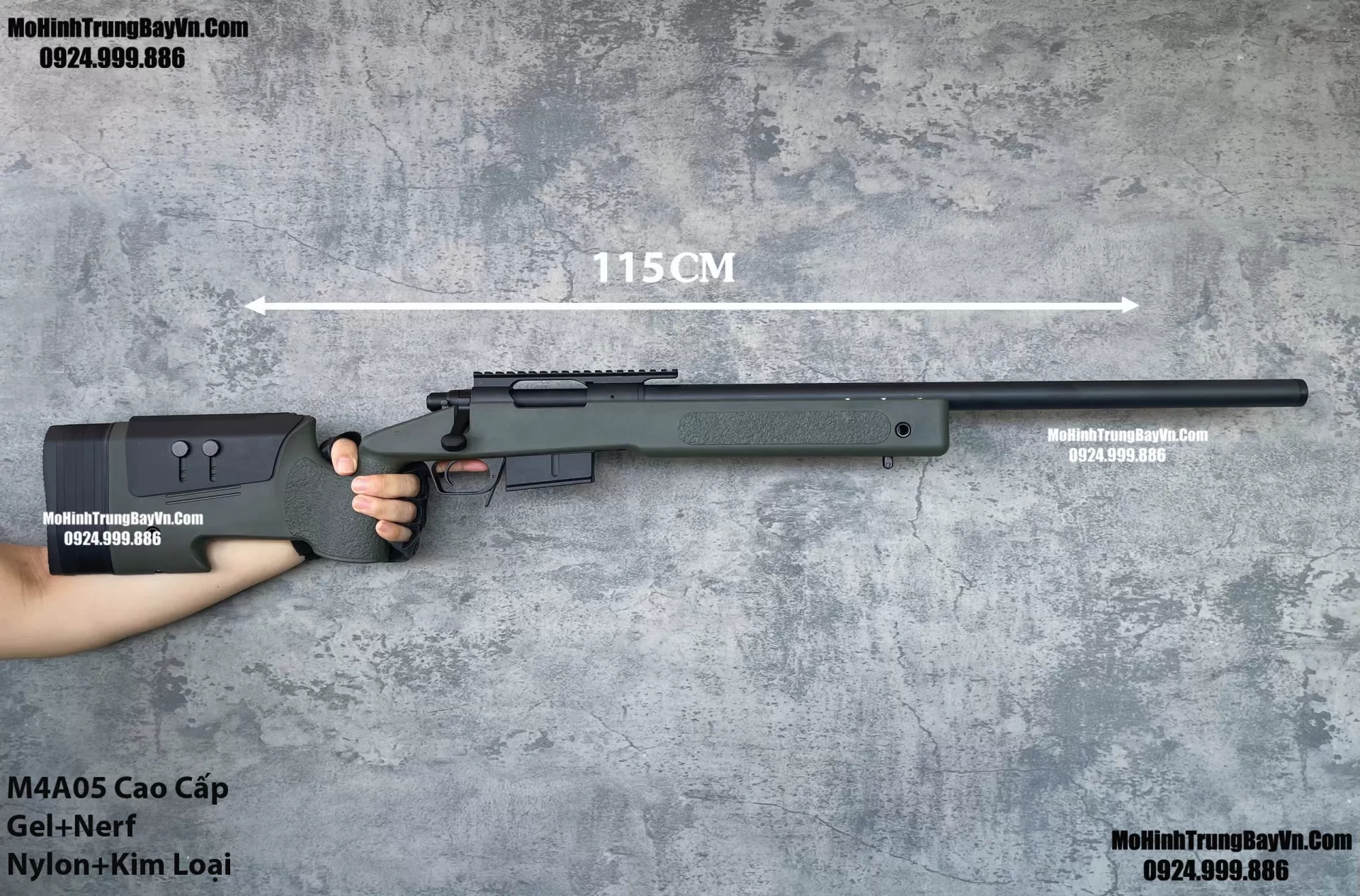 Súng Sniper Văng Shell M4a05 Màu Xanh Báng Gập Kim Loại 115cm Cao Cấp Gel + Xốp Full Phụ Kiện (1) (1) (1) (1)