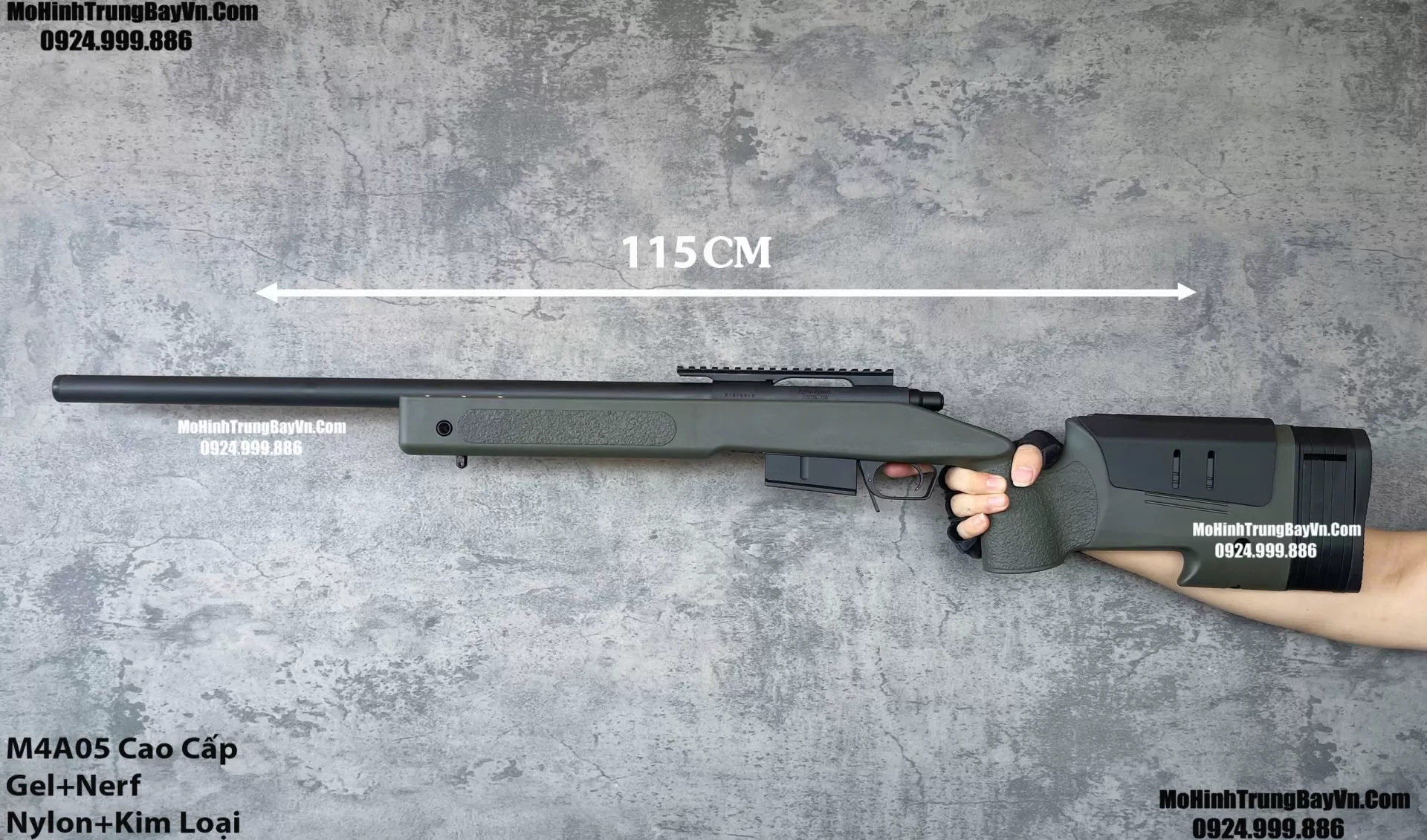 Súng Sniper Văng Shell M4a05 Màu Xanh Báng Gập Kim Loại 115cm Cao Cấp Gel + Xốp Full Phụ Kiện (1) (1) (1) (1)