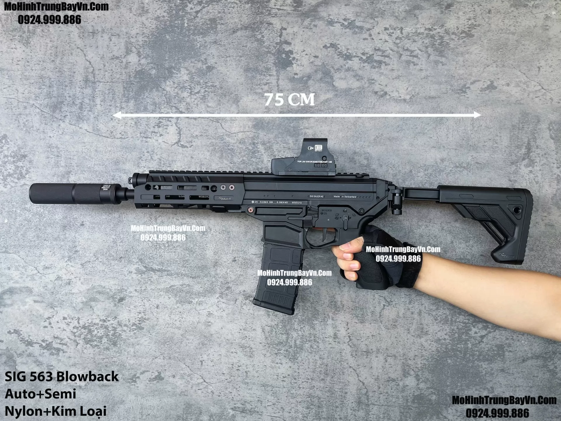 Súng Đạn Thạch SIG 563 V2 Nhiều Chi Tiết Kim Loại Lực Tốt M4 Hk416 M4a1 M416 Gelgun (1)