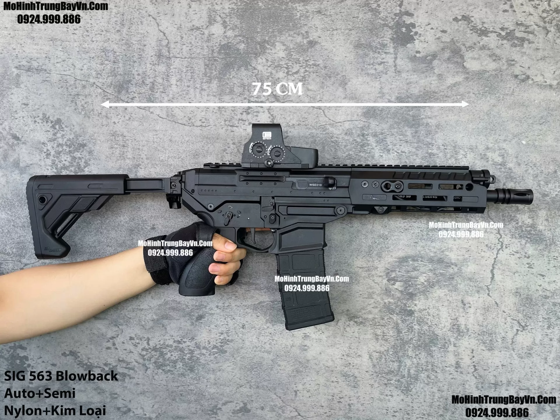 Súng Đạn Thạch SIG 563 V2 Nhiều Chi Tiết Kim Loại Lực Tốt M4 Hk416 M4a1 M416 Gelgun (1)