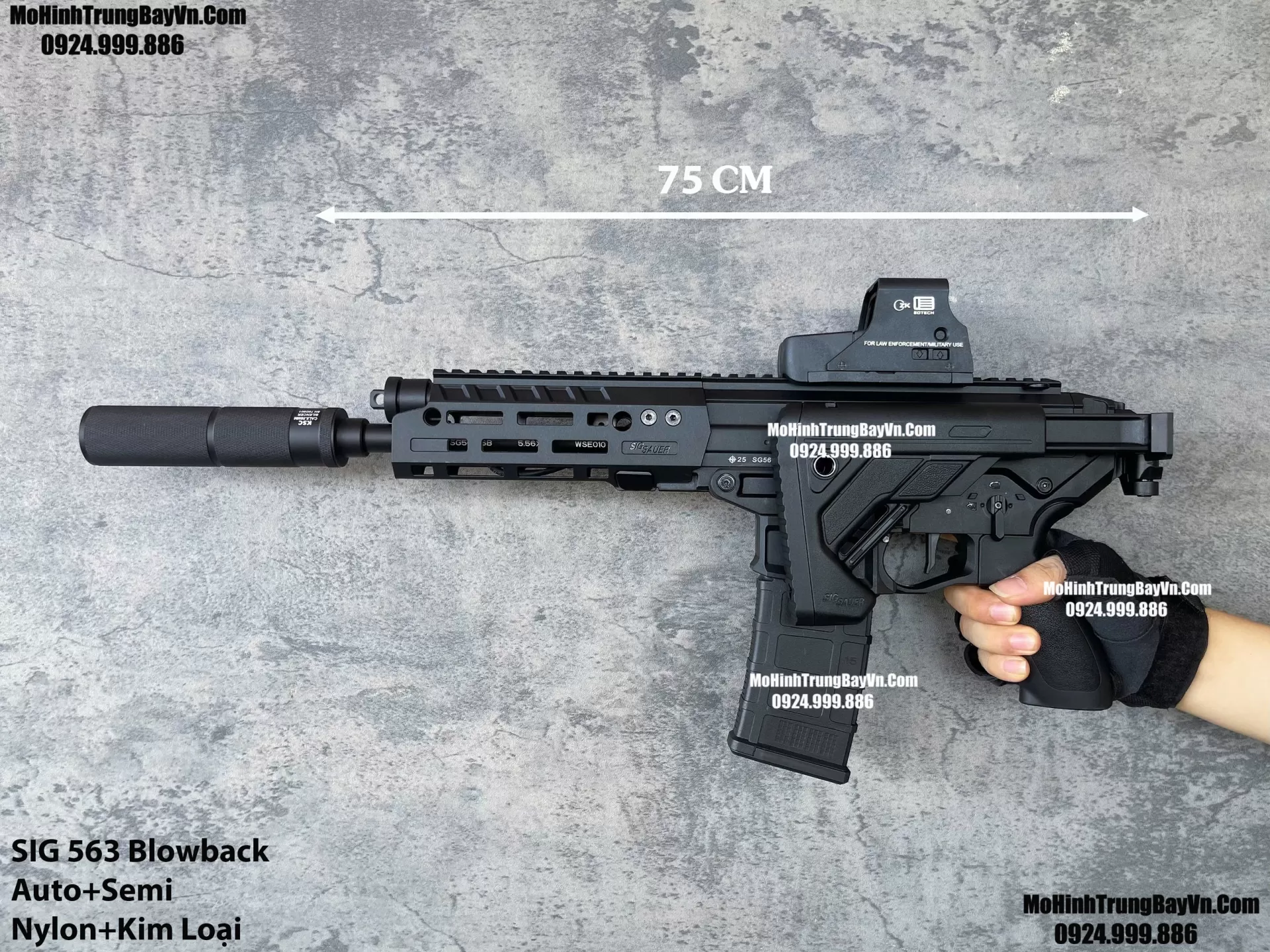 Súng Đạn Thạch SIG 563 V2 Nhiều Chi Tiết Kim Loại Lực Tốt M4 Hk416 M4a1 M416 Gelgun (1)