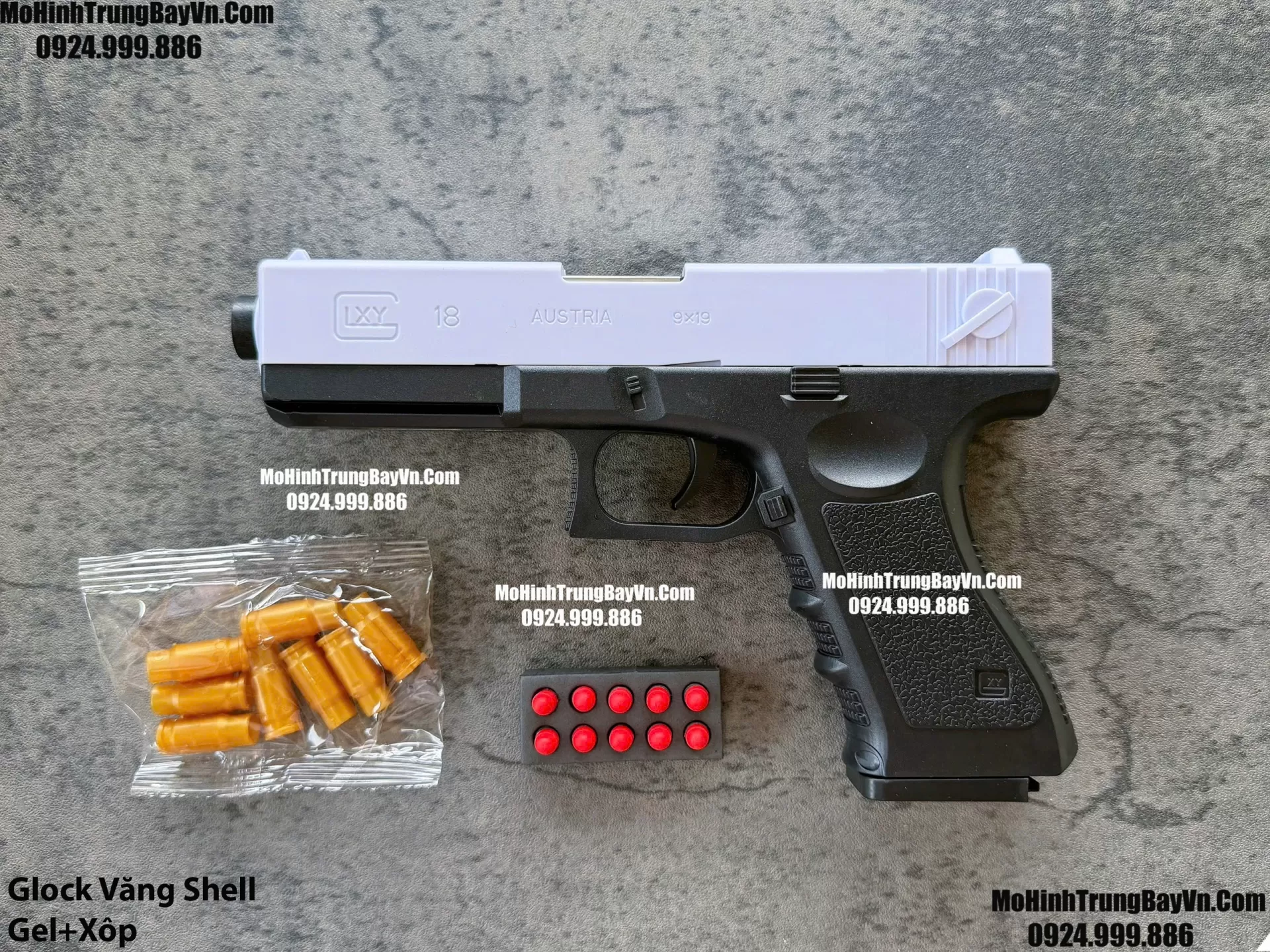 Súng Đạn Xốp Glock Văng Shell Giá Rẻ Tỉ Lệ 1:1 Cầm Chắc Tay Glock17 Glock18 Glock19 (1)