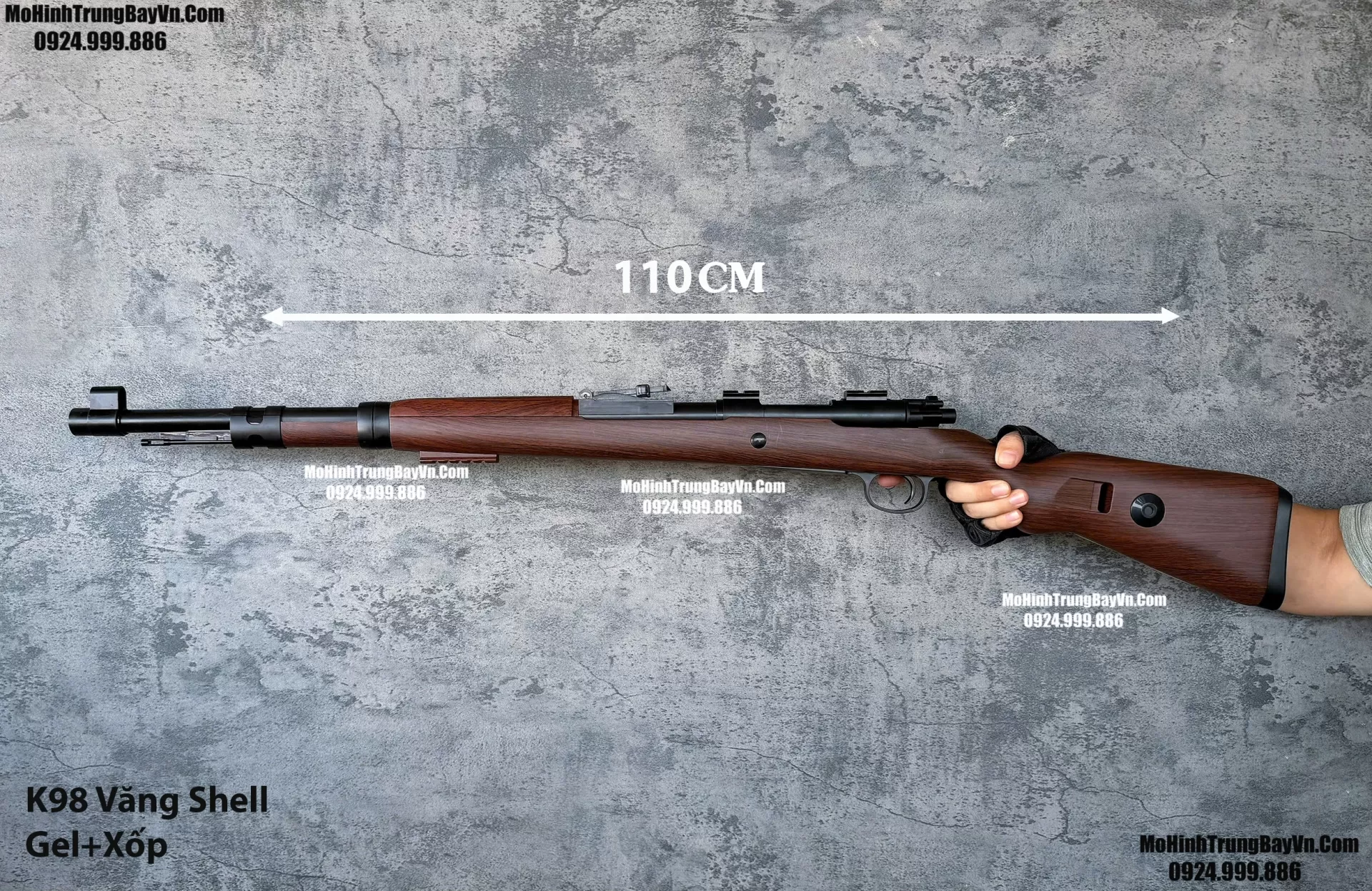 Súng Sniper Văng Shell Kar98 Jieying  Nâu Gỗ 110cm Bắn Đạn Thạch Và Xốp Cực Đẹp k98 ka98 Mohinhtrungbayvn Mohinhtrungbay.vn (1)