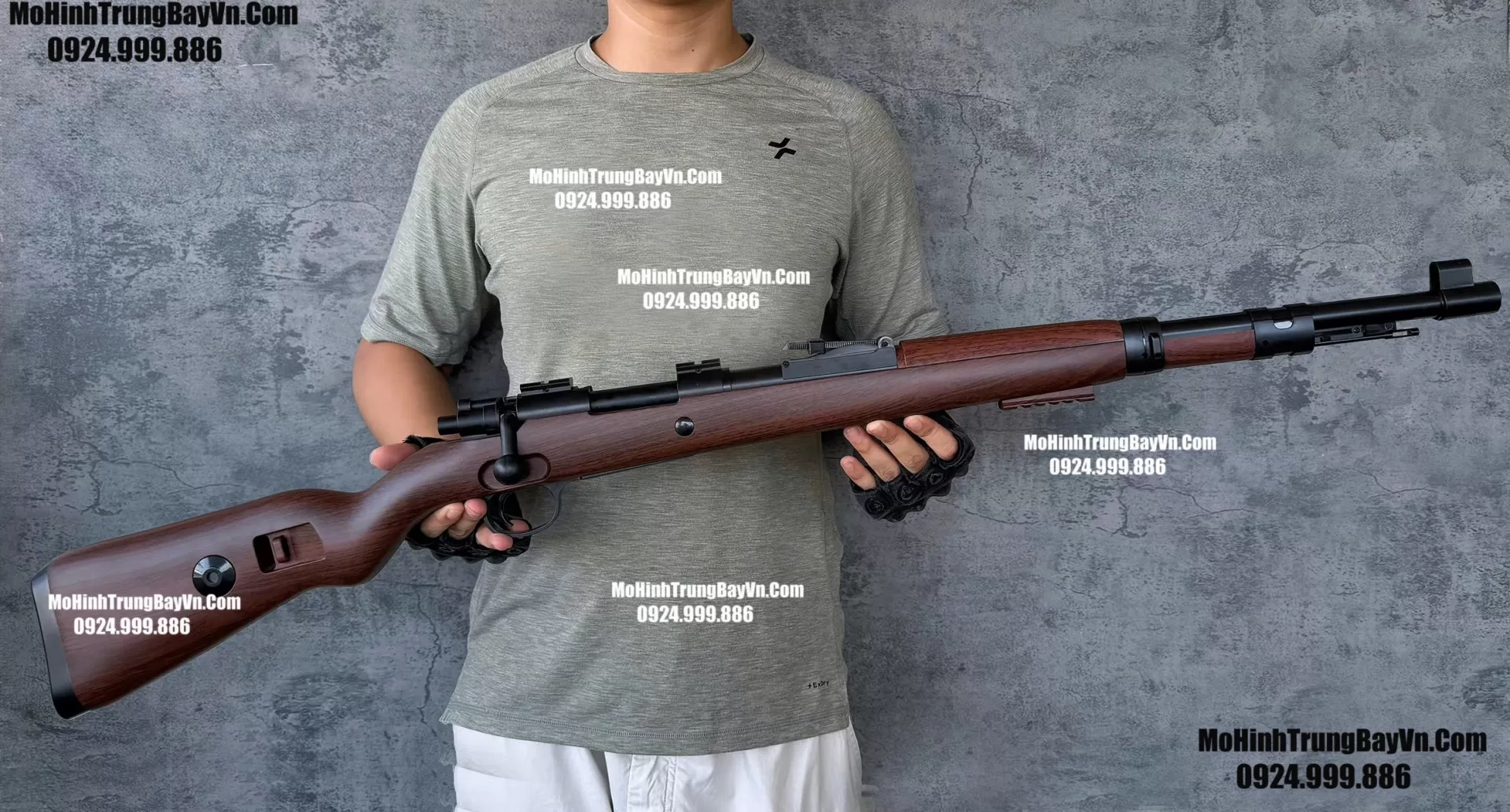 Súng Sniper Văng Shell Kar98 Jieying  Nâu Gỗ 110cm Bắn Đạn Thạch Và Xốp Cực Đẹp k98 ka98 Mohinhtrungbayvn Mohinhtrungbay.vn (1)