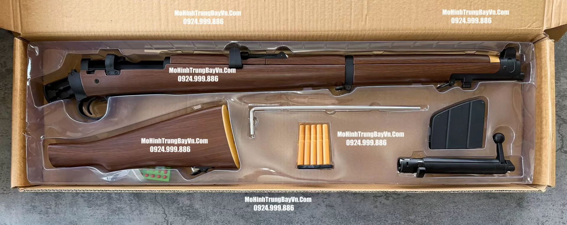 Súng Sniper Văng Shell Lee Enfield Nâu Gỗ 110cm Bắn Đạn Thạch Và Xốp Cực Đẹp k98 ka98 Mohinhtrungbayvn Mohinhtrungbay.vn (1) (1)