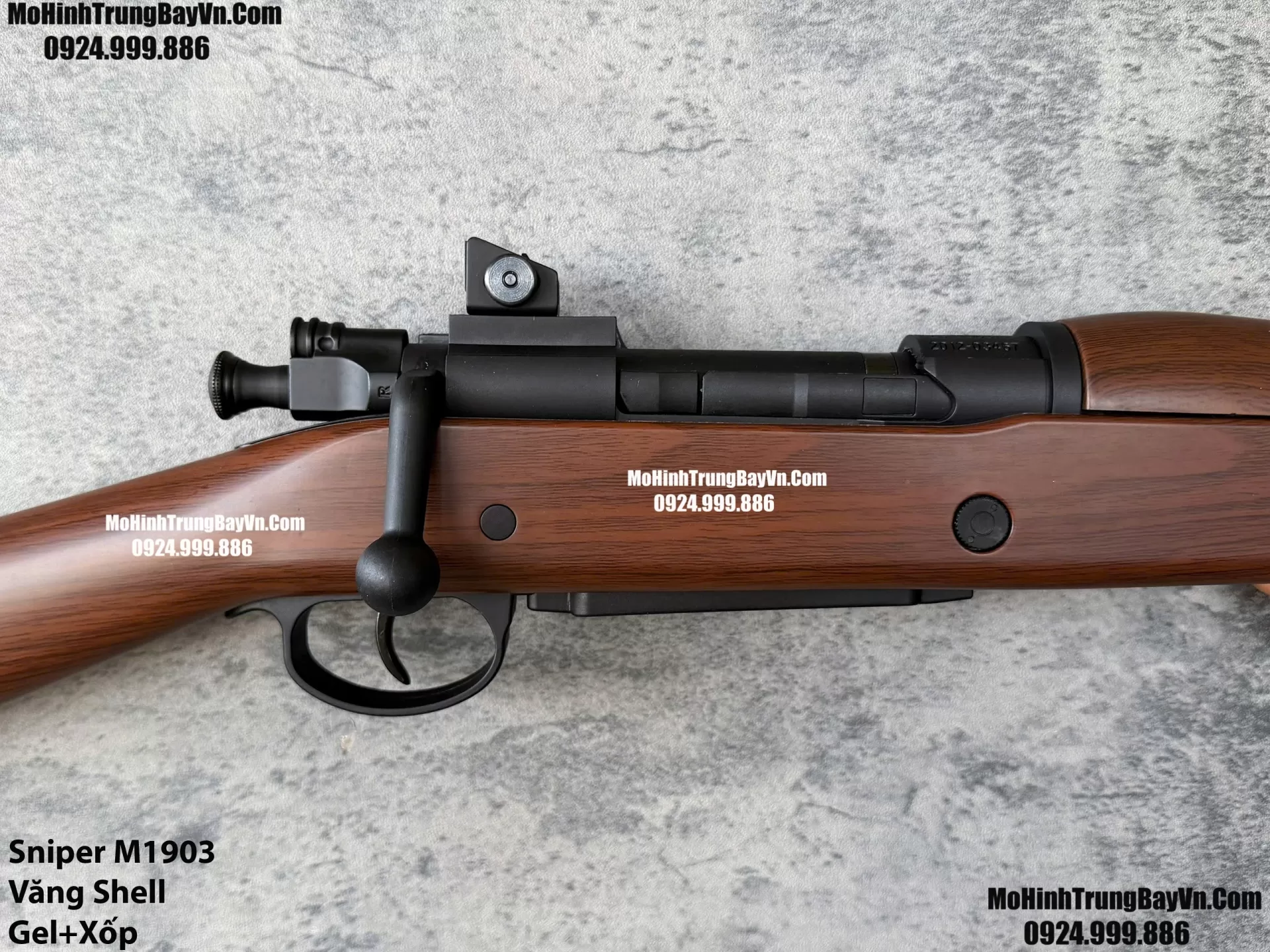 Súng Sniper Văng Shell  M1903 Nâu Gỗ 110cm Bắn Đạn Thạch Và Xốp Cực Đẹp k98 ka98 Mohinhtrungbayvn Mohinhtrungbay.vn (1)