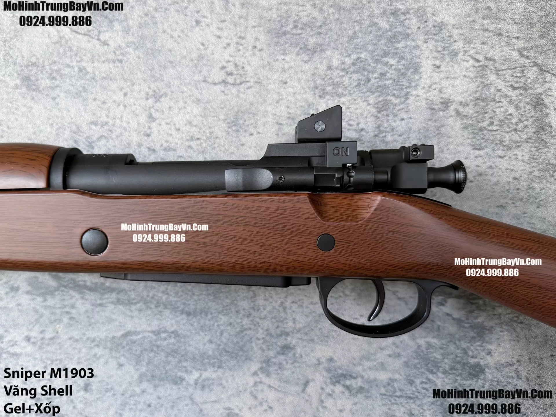 Súng Sniper Văng Shell  M1903 Nâu Gỗ 110cm Bắn Đạn Thạch Và Xốp Cực Đẹp k98 ka98 Mohinhtrungbayvn Mohinhtrungbay.vn (1)