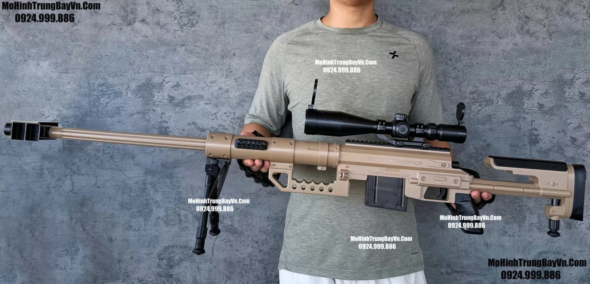 Súng Đạn Thạch M200 Cheytac 135cm Có Khoá Botl Nòng Tặng Kèm Full Phụ Kiện Và 2 Nòng  Mohinhtrungbay Mohinhtrungbay.vn (1)