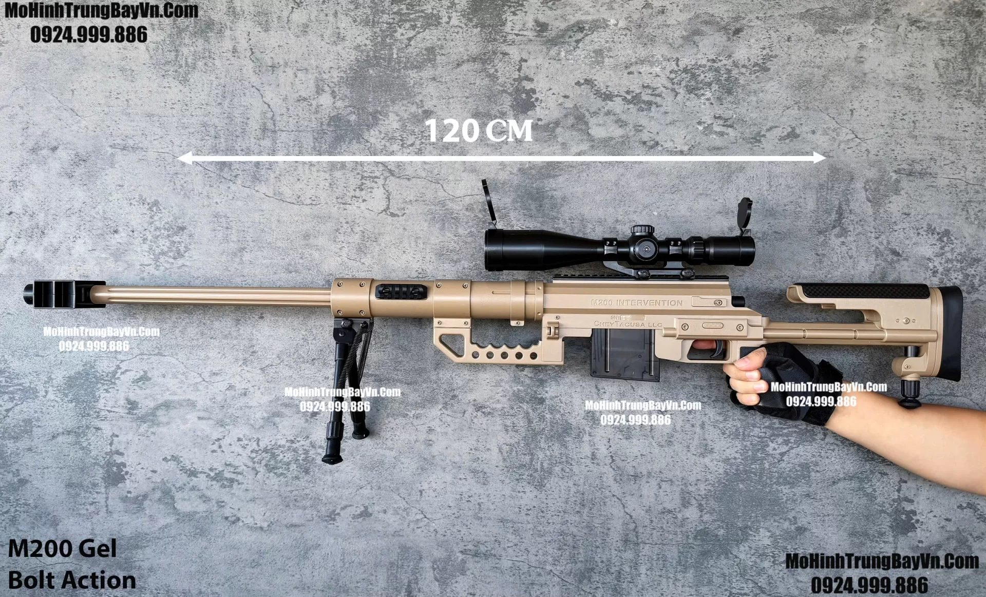 Súng Đạn Thạch M200 Cheytac 135cm Có Khoá Botl Nòng Tặng Kèm Full Phụ Kiện Và 2 Nòng  Mohinhtrungbay Mohinhtrungbay.vn (1)