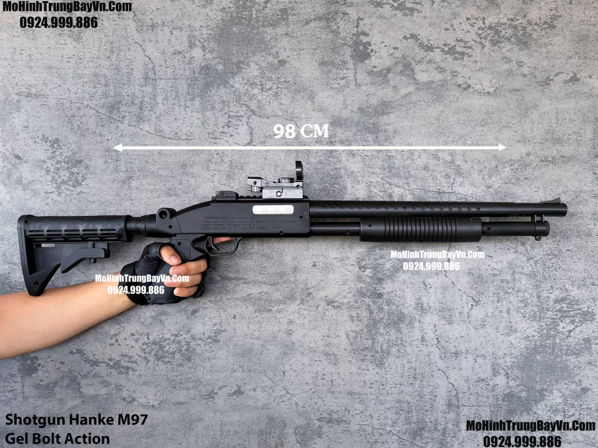 Súng Đạn Thạch Shotgun Hanke M97  Classic Giá Rẻ Kèm Báng Dài Điều Chỉnh  Mohinhtrungbay Mohinhtrungbay.vn (1)